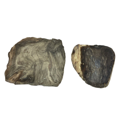 Set of 2 Handmade Marble Rock Shaped Trivets, Hot Plates Or Coasters