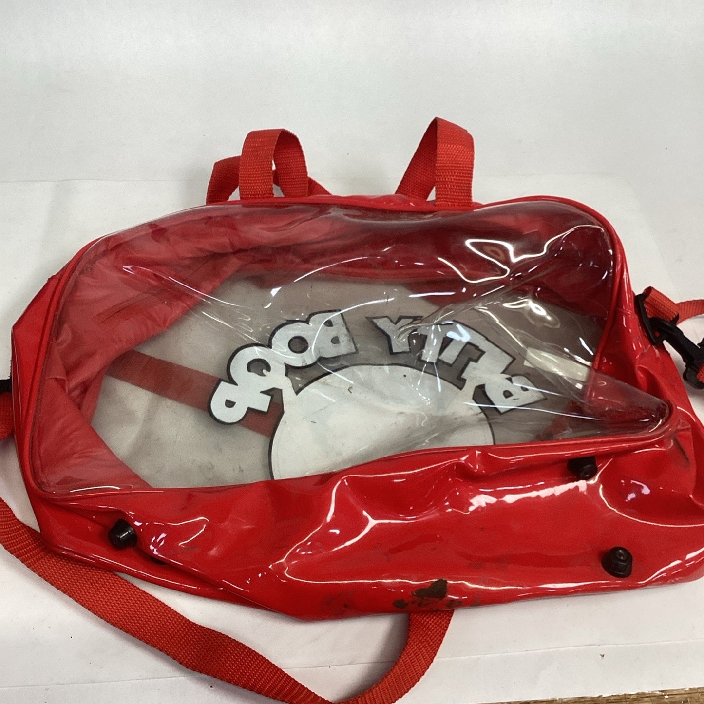 Vintage Betty Boop Clear Duffel Bag W/ Hand Straps And Shoulder Strap