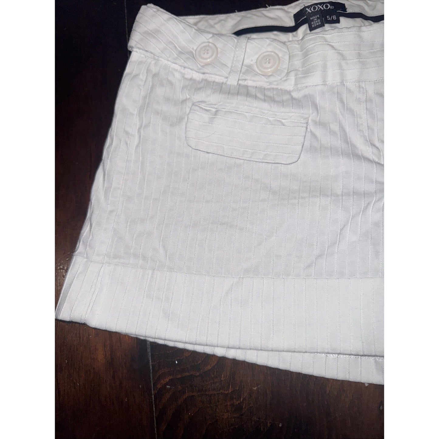 White Ribbed Shorts XOXO size 5/6