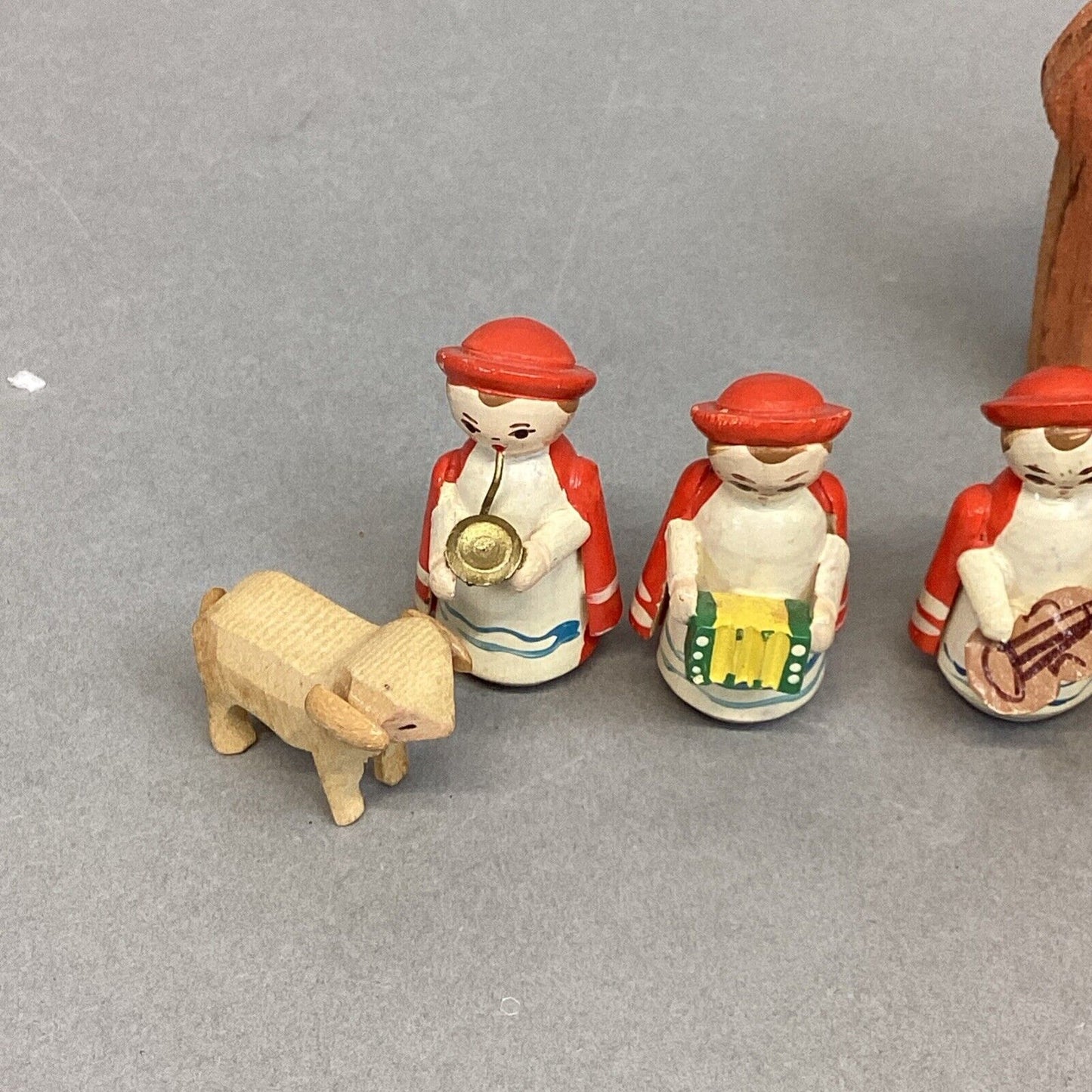 Vintage Wooden Nativity Figures - 11 Piece Set