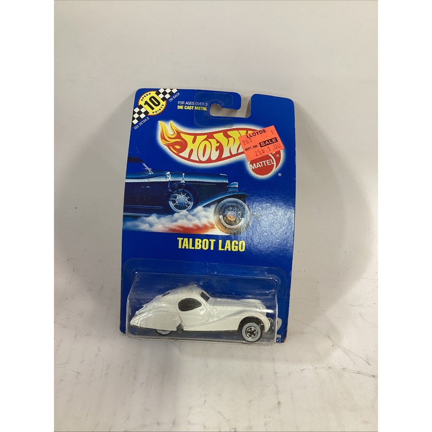 1990 Hot Wheels Talbot Lago Darracq T 150 C Coupe White - NOS