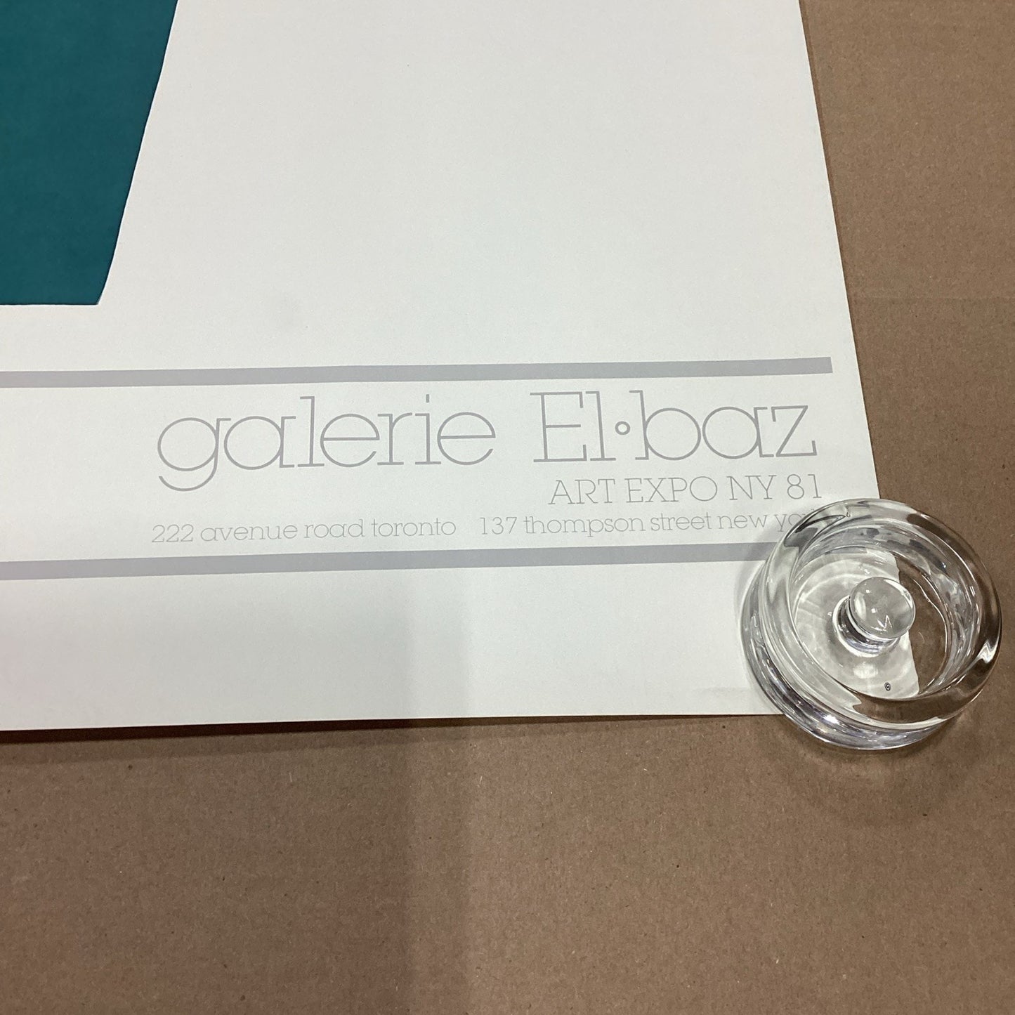 Galerie El Baz Lander - Floral Vase Poster - 39.5x27.25” Art Expo NY 1981