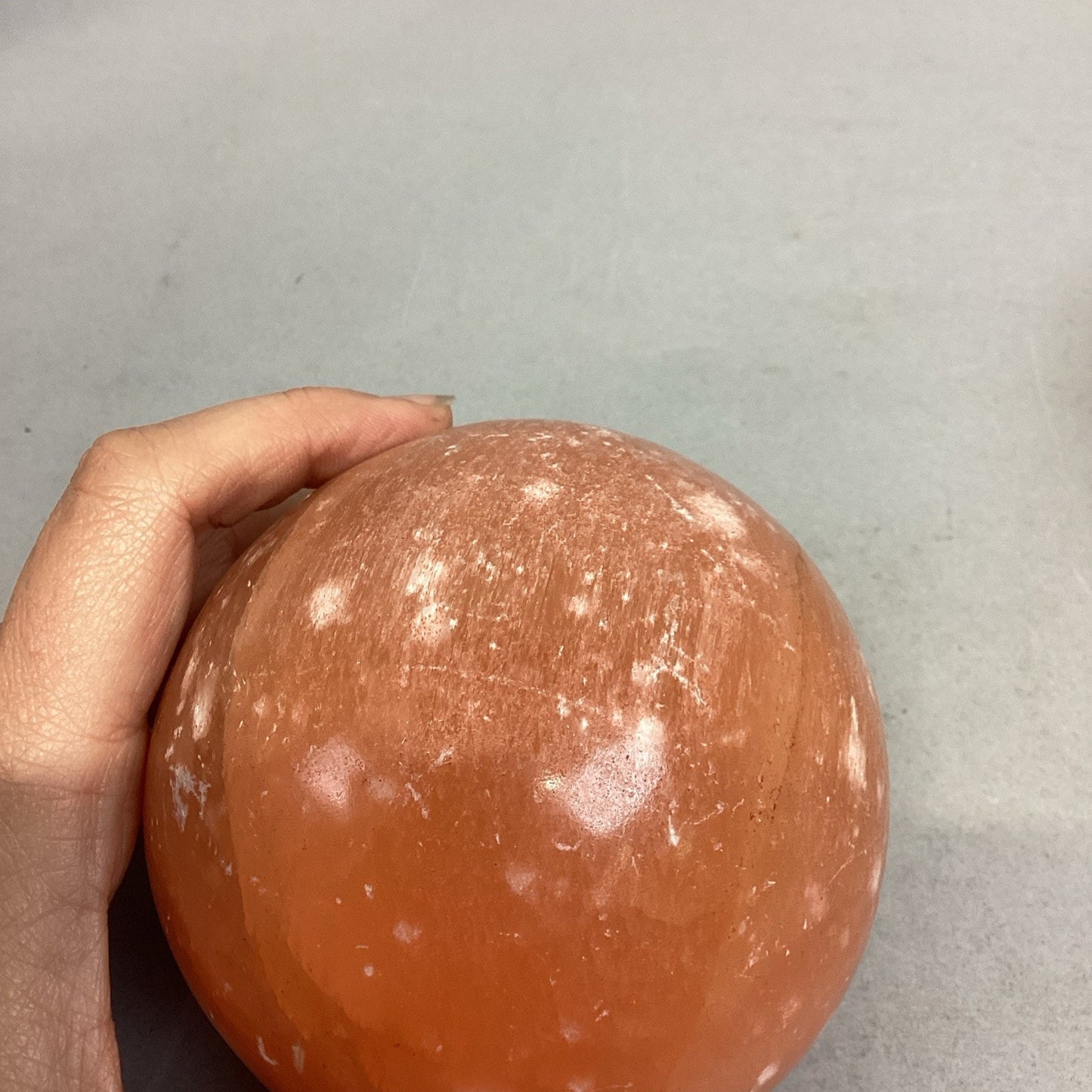 Set Of 4 Polished Stone Spheres And 2 Glass Spheres