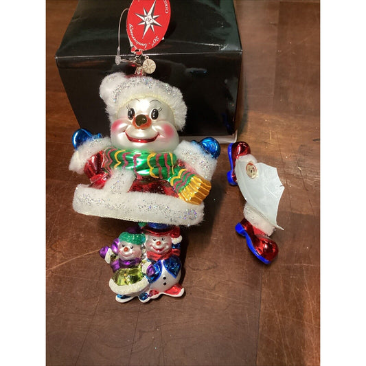 Radko Frosty Cuff Frolics - Damaged Nose And Globe - With Tags