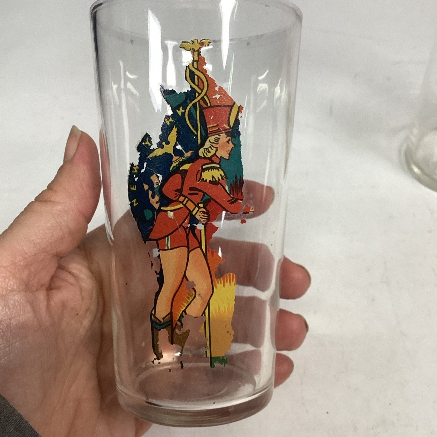 Set Of 3 1930’s/1940’s Novelty Pinup Girls Drinking Glasses