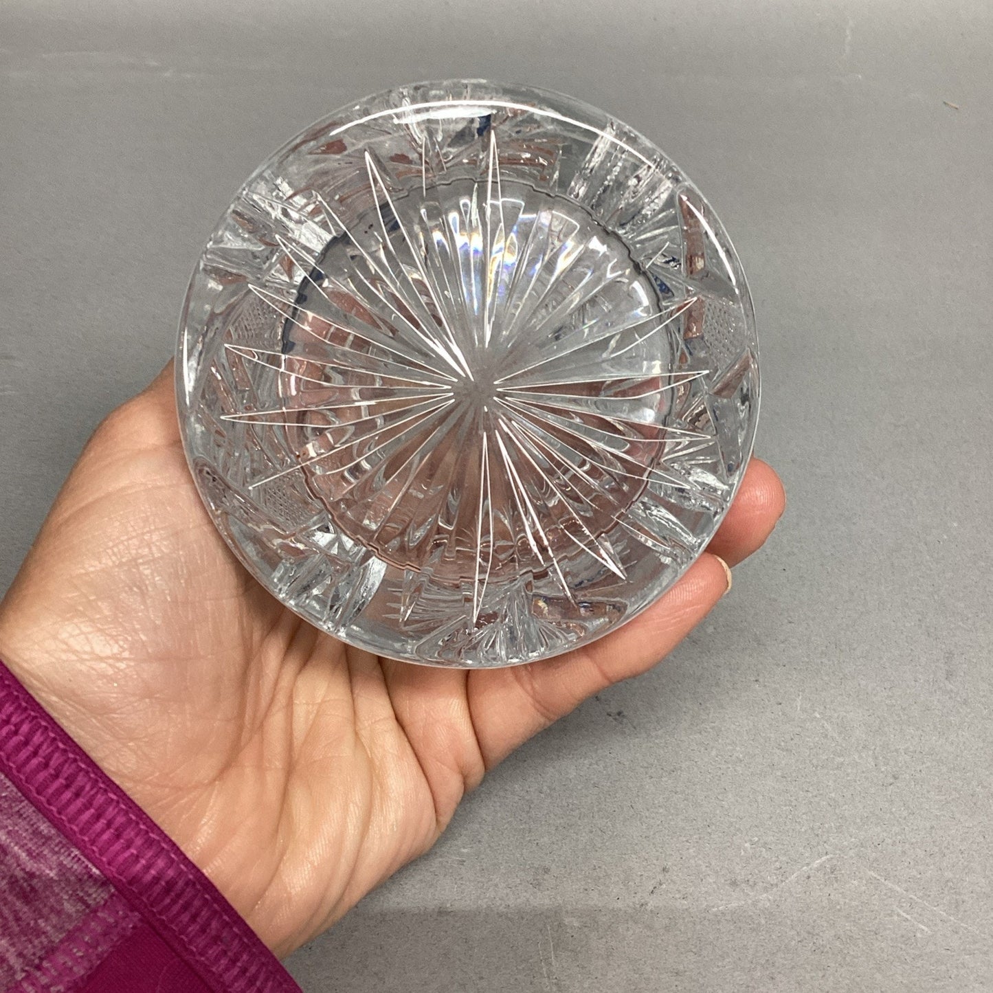 Vintage Etched Glass Cruet - 5”H