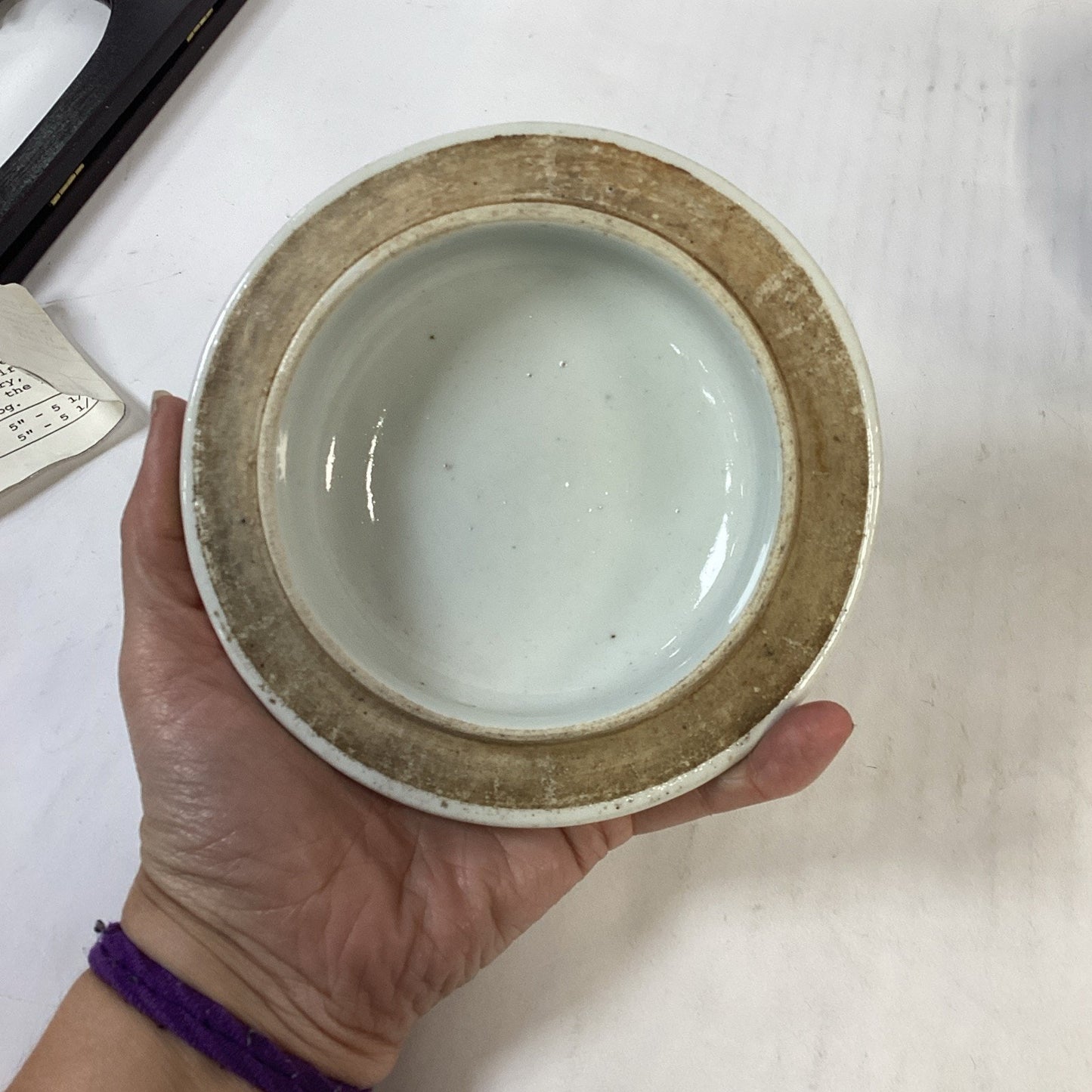 Antique 1851-1861 Chinese Blue And White Porcelain Kamcheng Covered Jar Qing Dyn