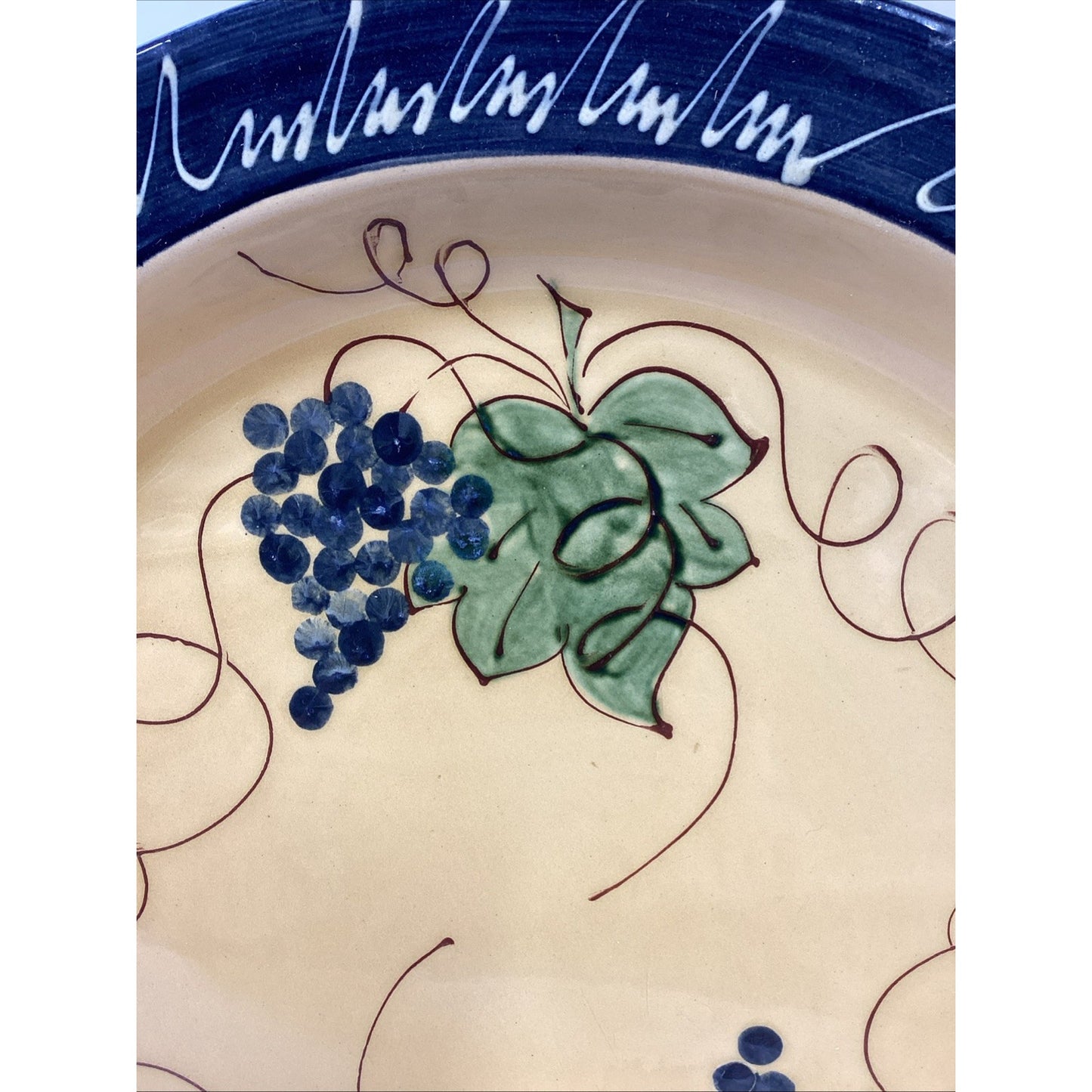 Vintage French Grapevine Dinner Platter - 16”D