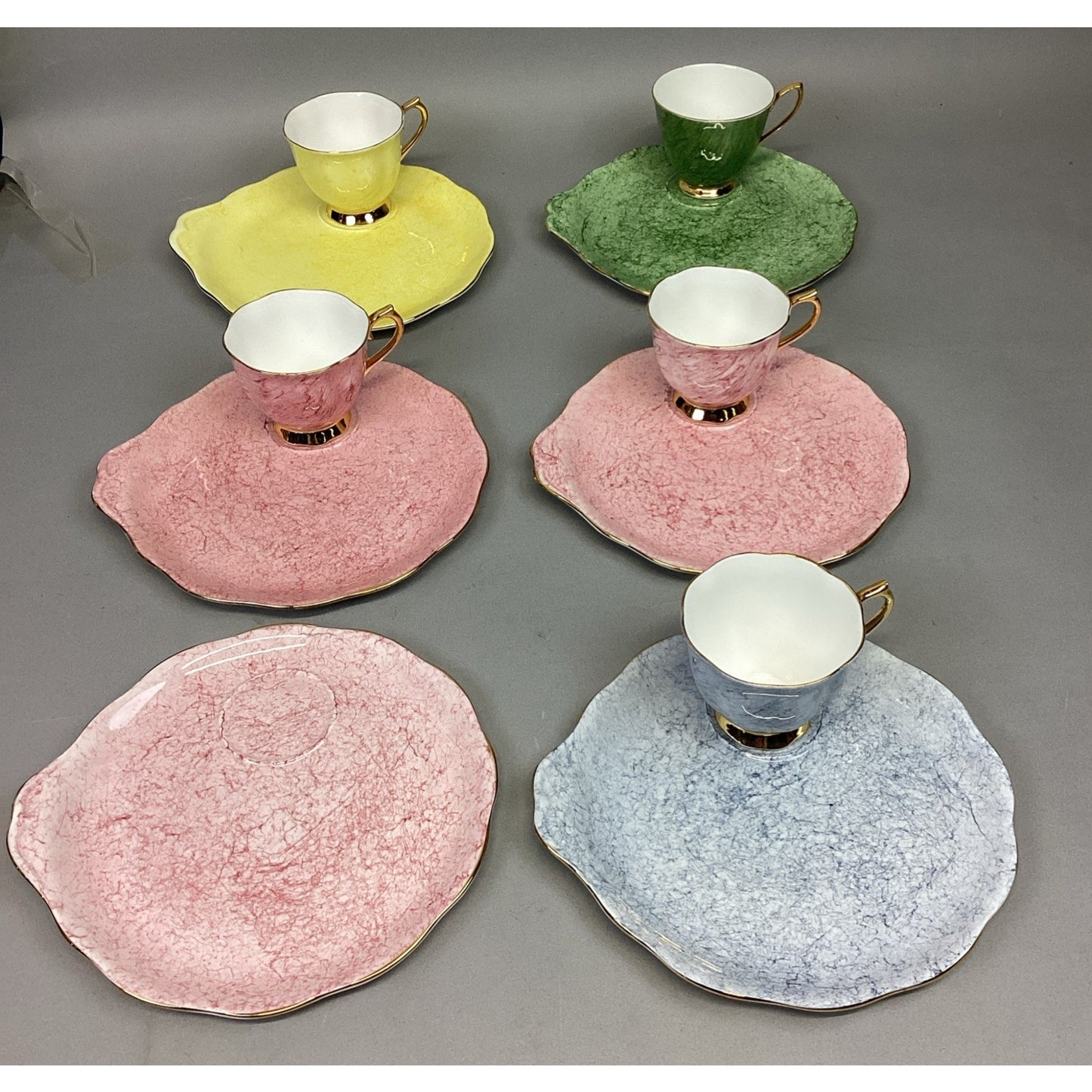 11 Pc Royal Albert Gossamer England Cups, Saucer Snack, Luncheon Plates