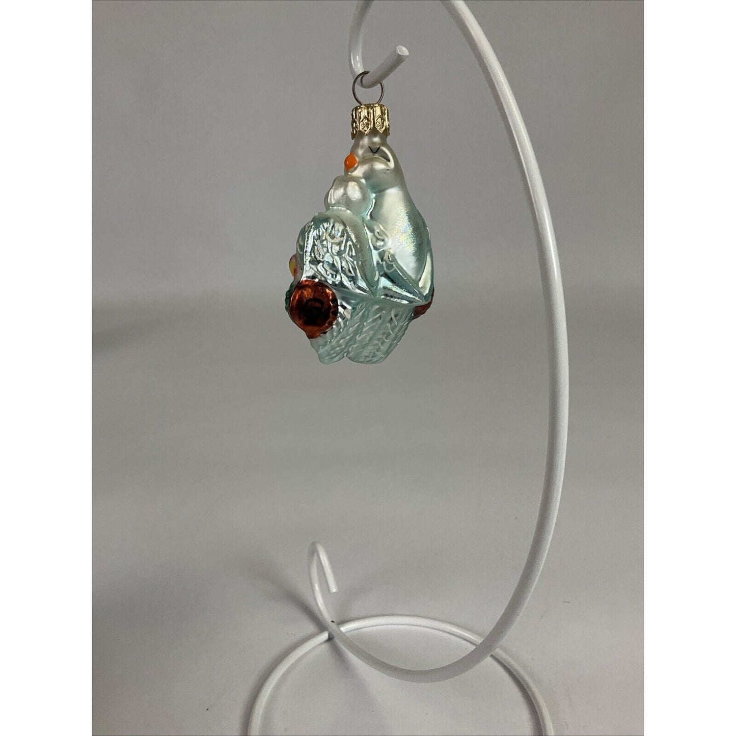 Christopher Radko Handblown Glass Christmas Ornament Lovebirds Doves w/ Roses