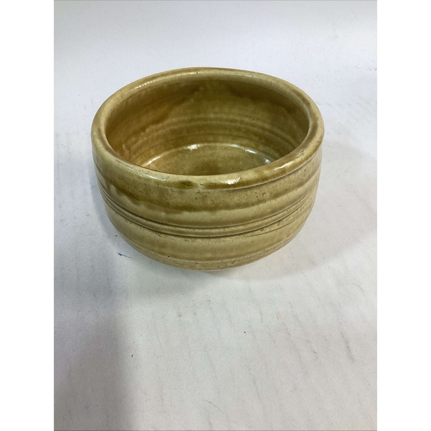 Lot Of 3 Hand Painted Decorative Pottery Soup Bowls - 3 3/8”Hx4.5”D