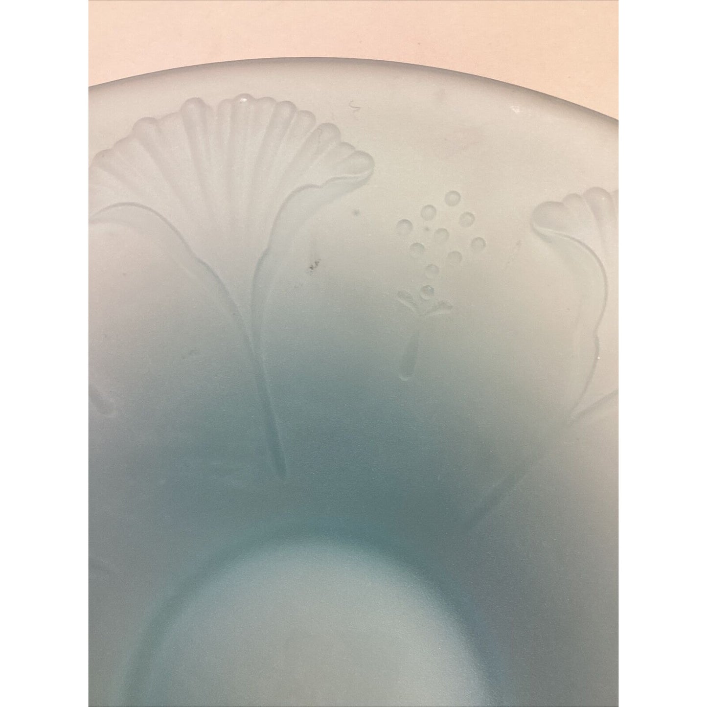 Vintage Tiffin Sky Blue Satin Glass Console Bowl - 3”Hx10”D