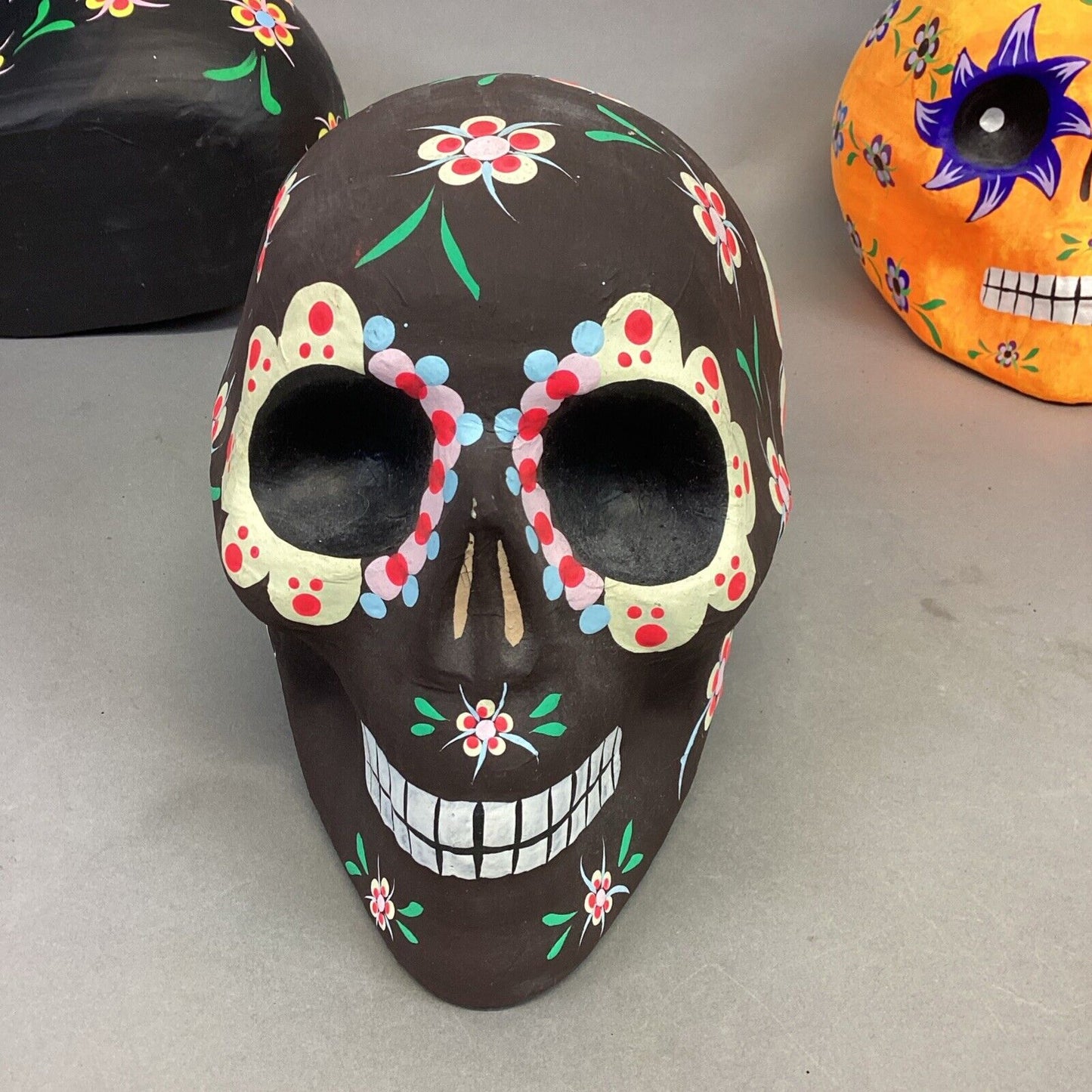 Set Of 4 Styrofoam Decorative Sugar Skull Decorations