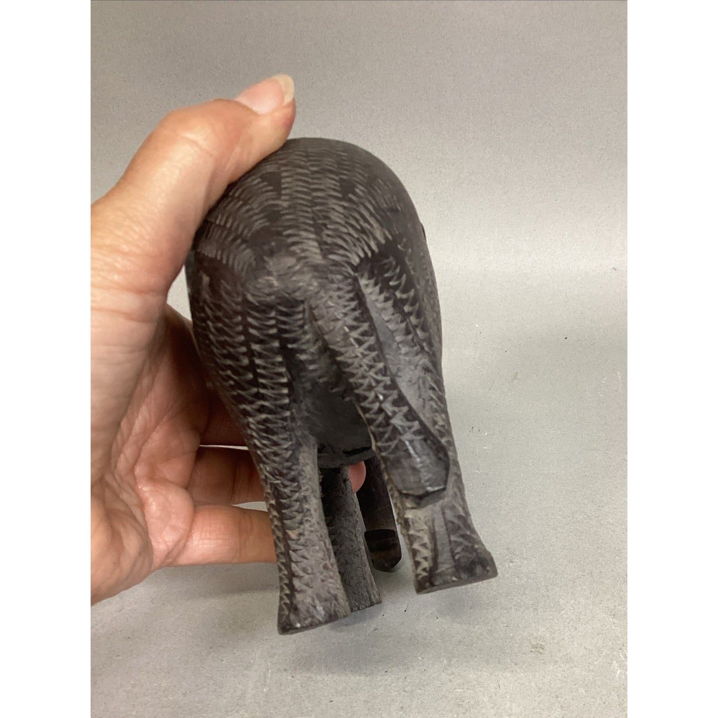 Handcarved African Elephant - 5x2.5x5”