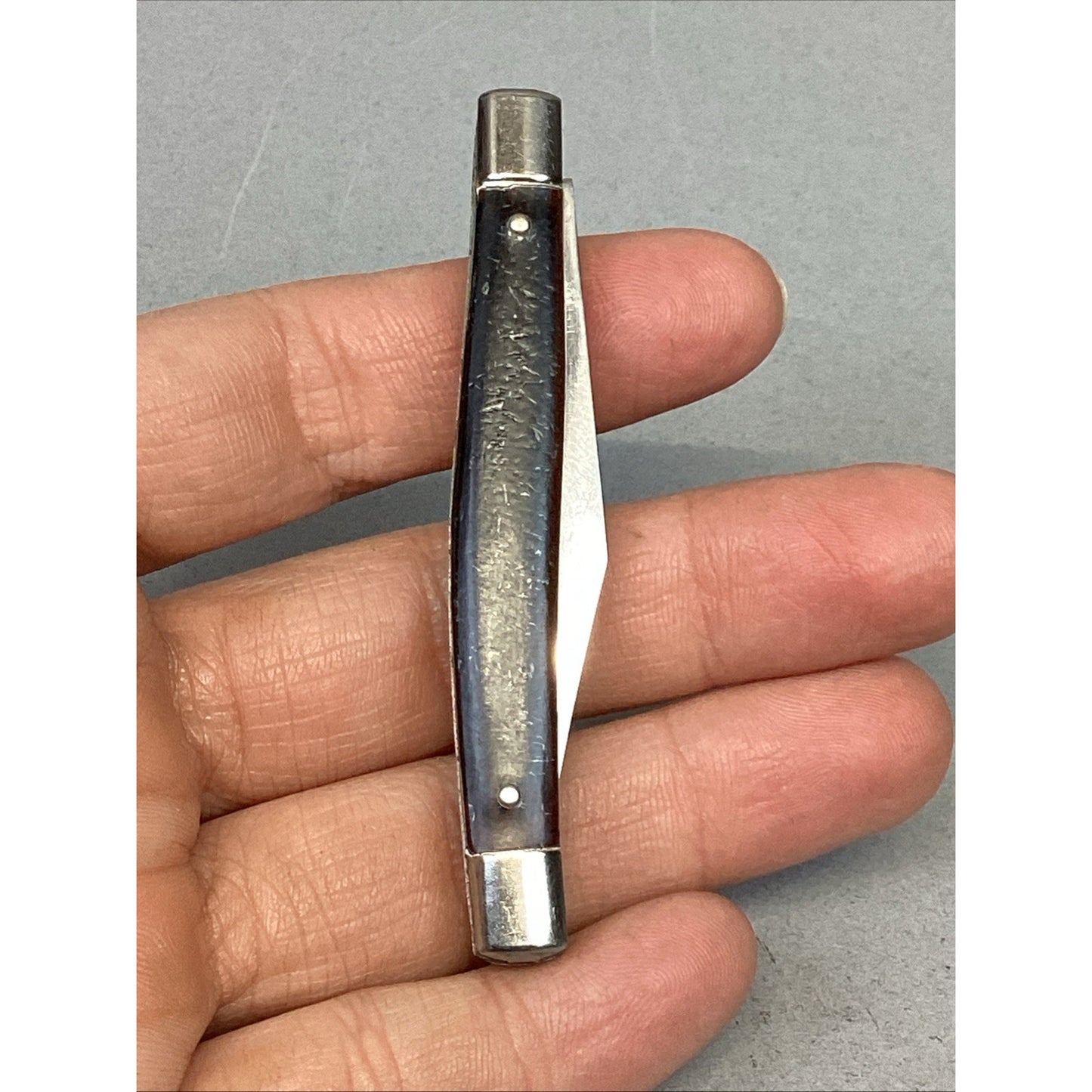 VINTAGE IMPERIAL PROV USA 851 DE - 2 BLADE DIAMOND EDGE STAINLESS POCKET KNIFE