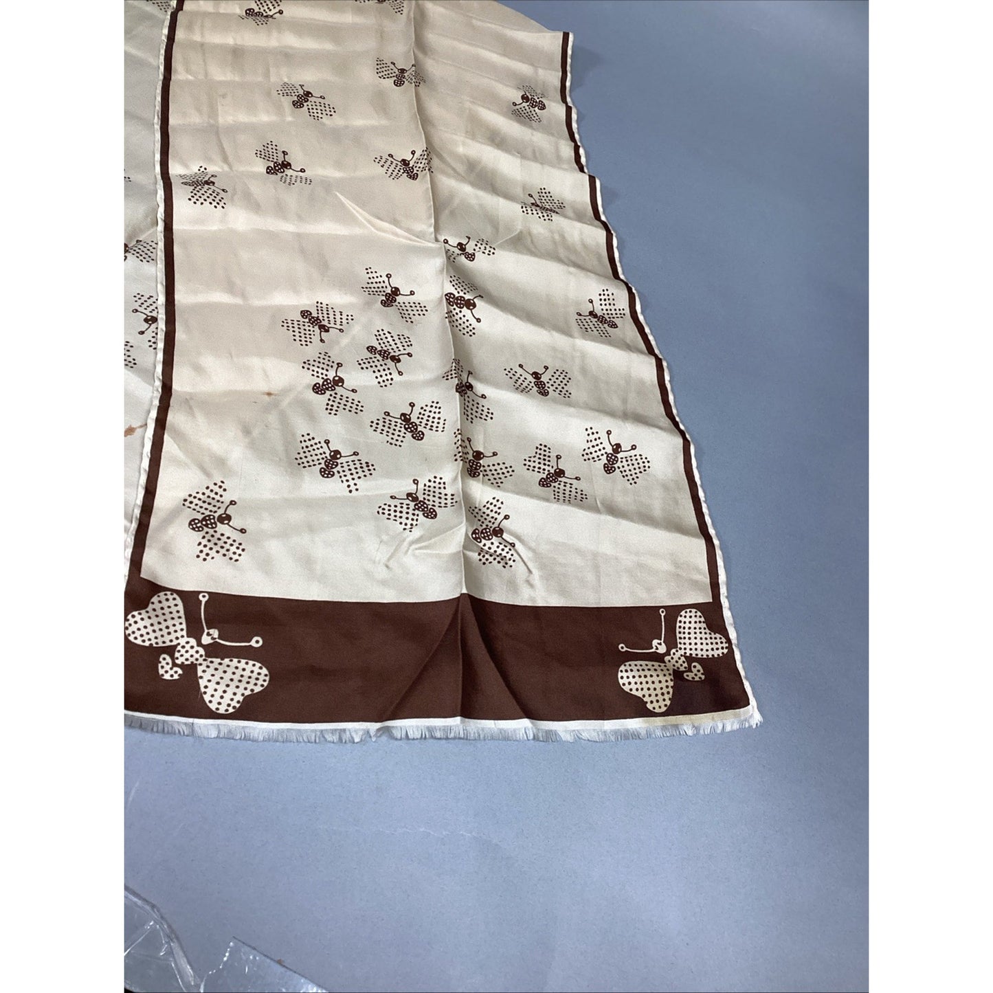 Mirsa 100% Silk Moth Scarf - 50x12” - Stained