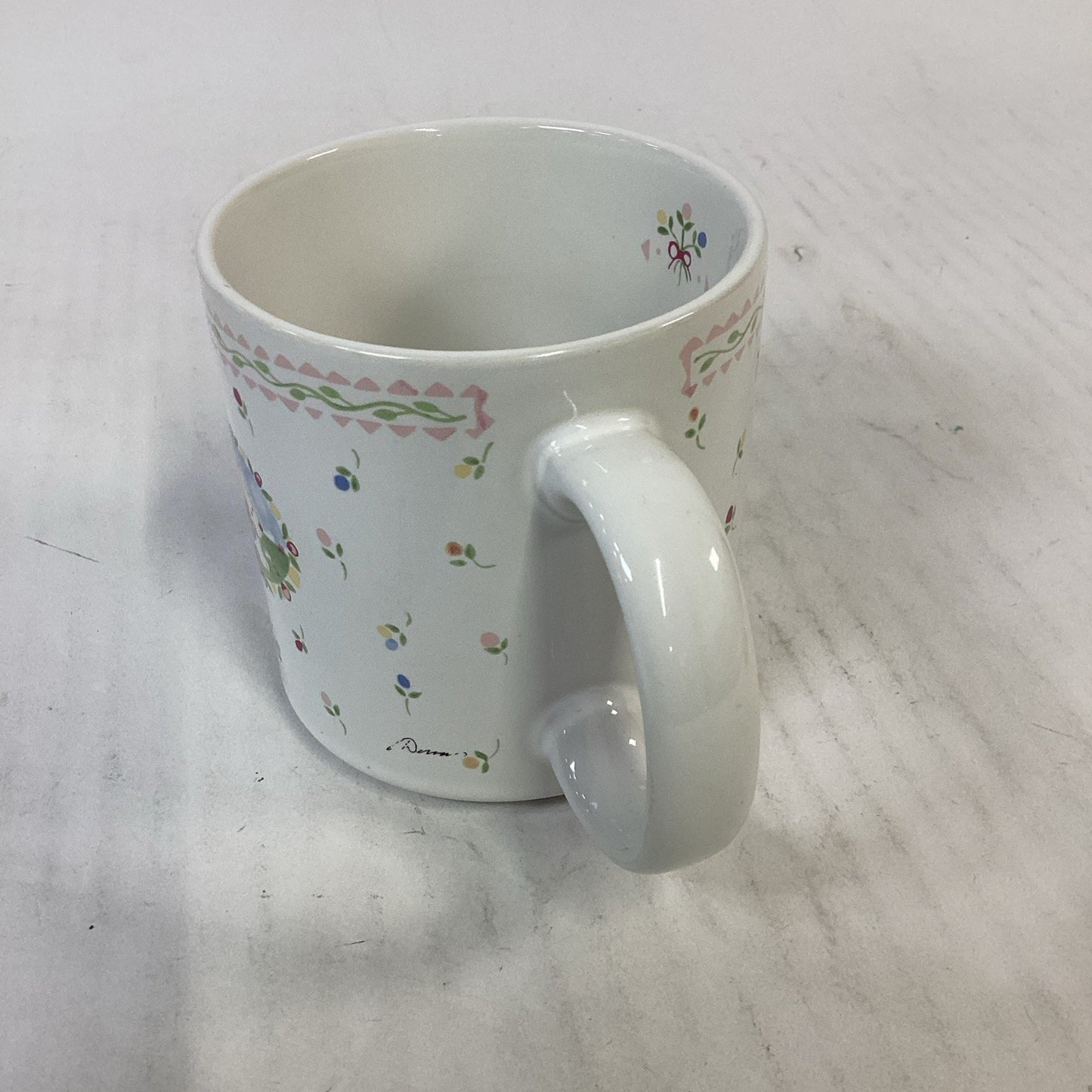 Vintage Michel & Company Floral and Bunny Mug - 1987