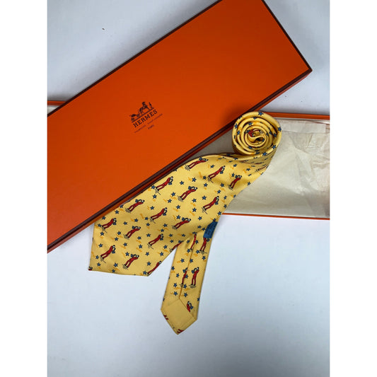 Men’s Hermès  Saxophone Tie REF: 7551 SA | No Box