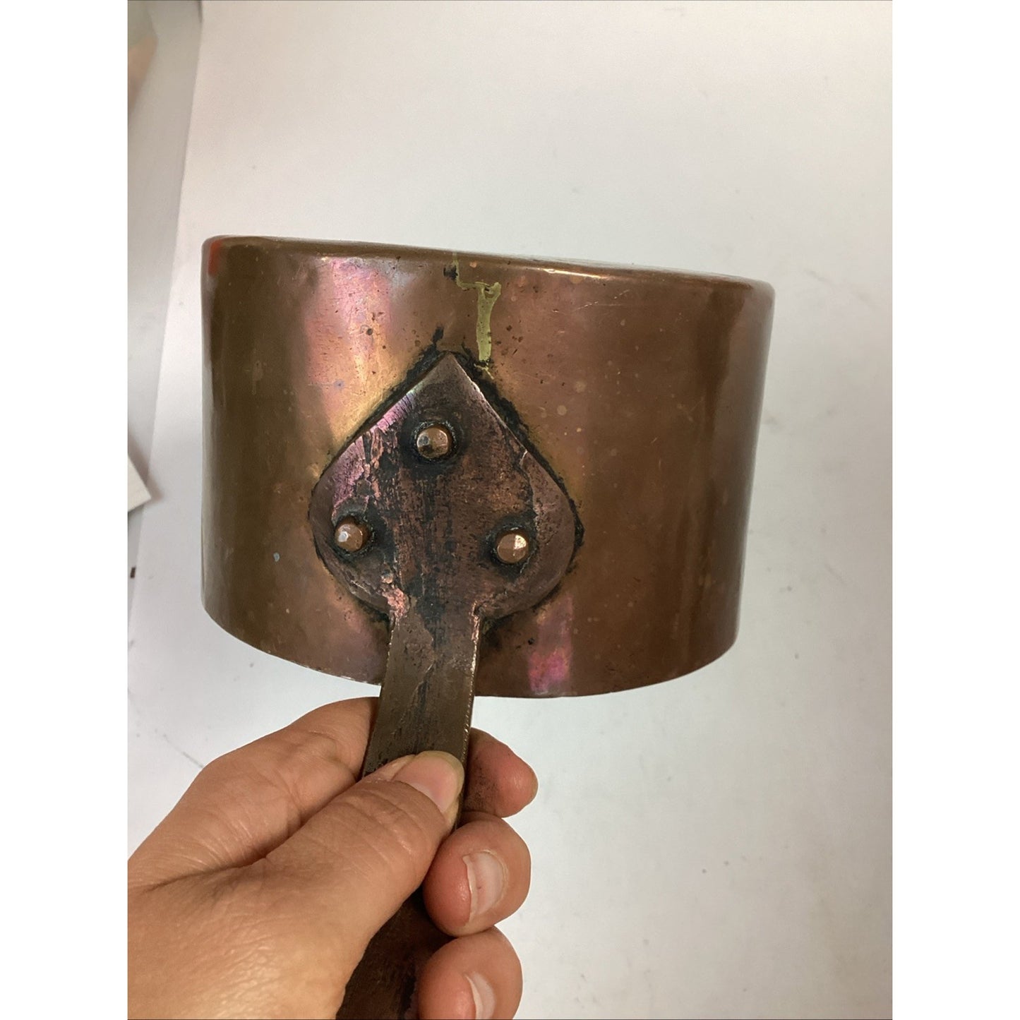 Vintage Copper Saucepan Pot (no Lid)