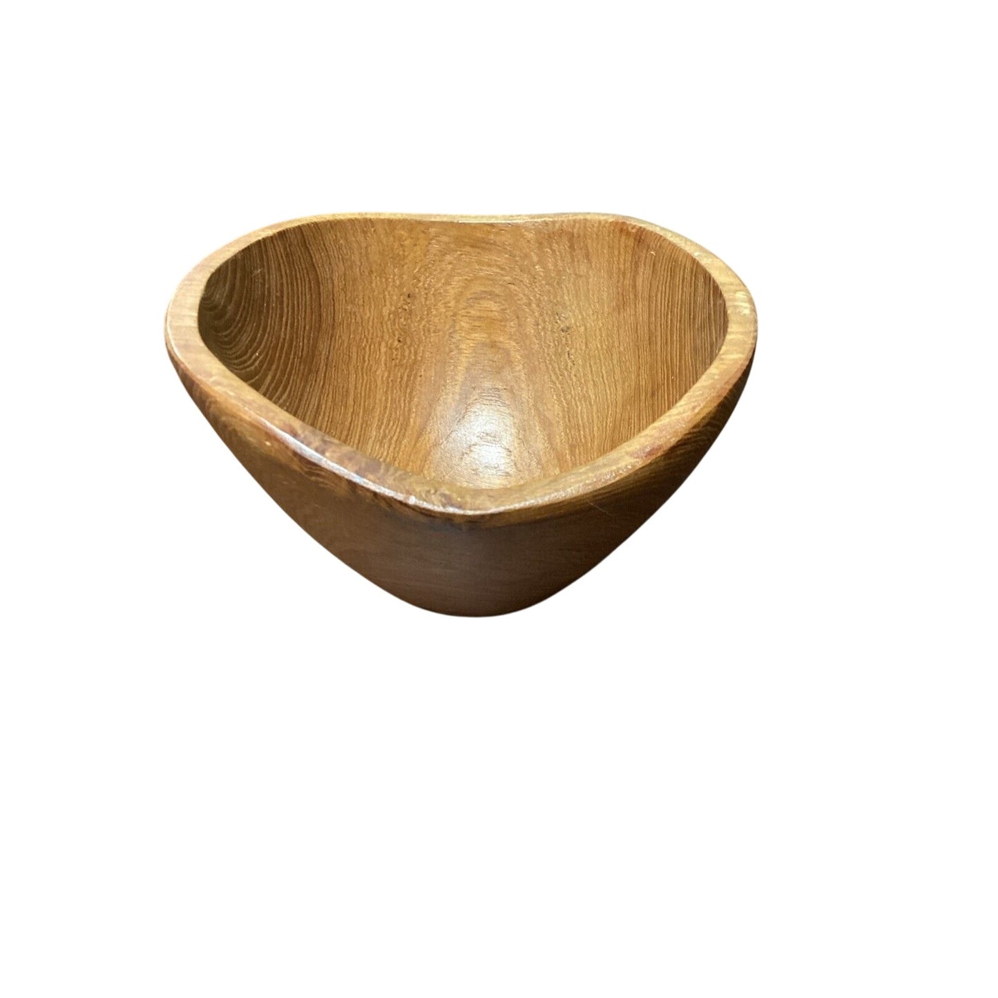 Set Of 4 Teak Wood Salad Or Soup Bowls