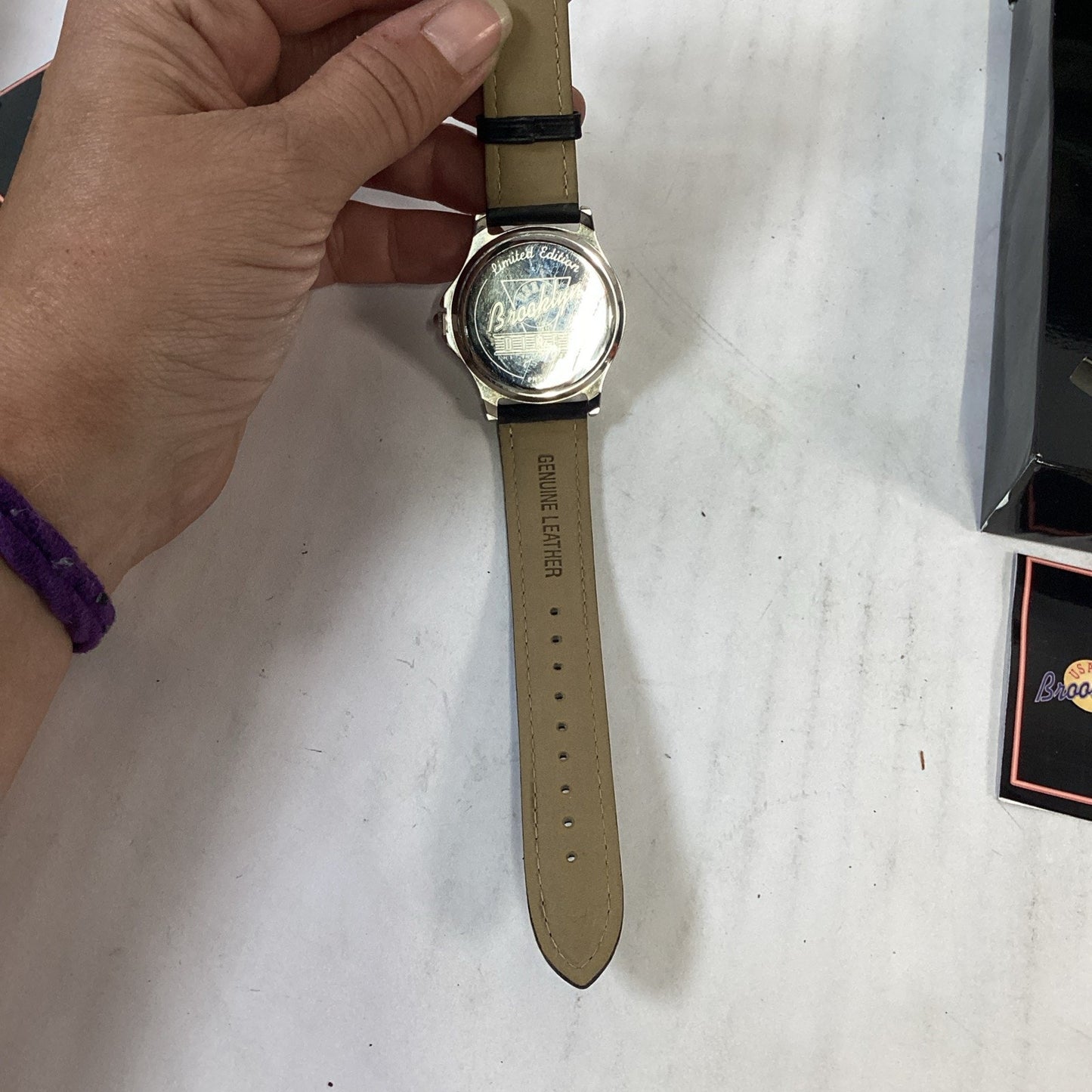 Vintage NOS Brooklyn Diner Watch With Leather Band & Case