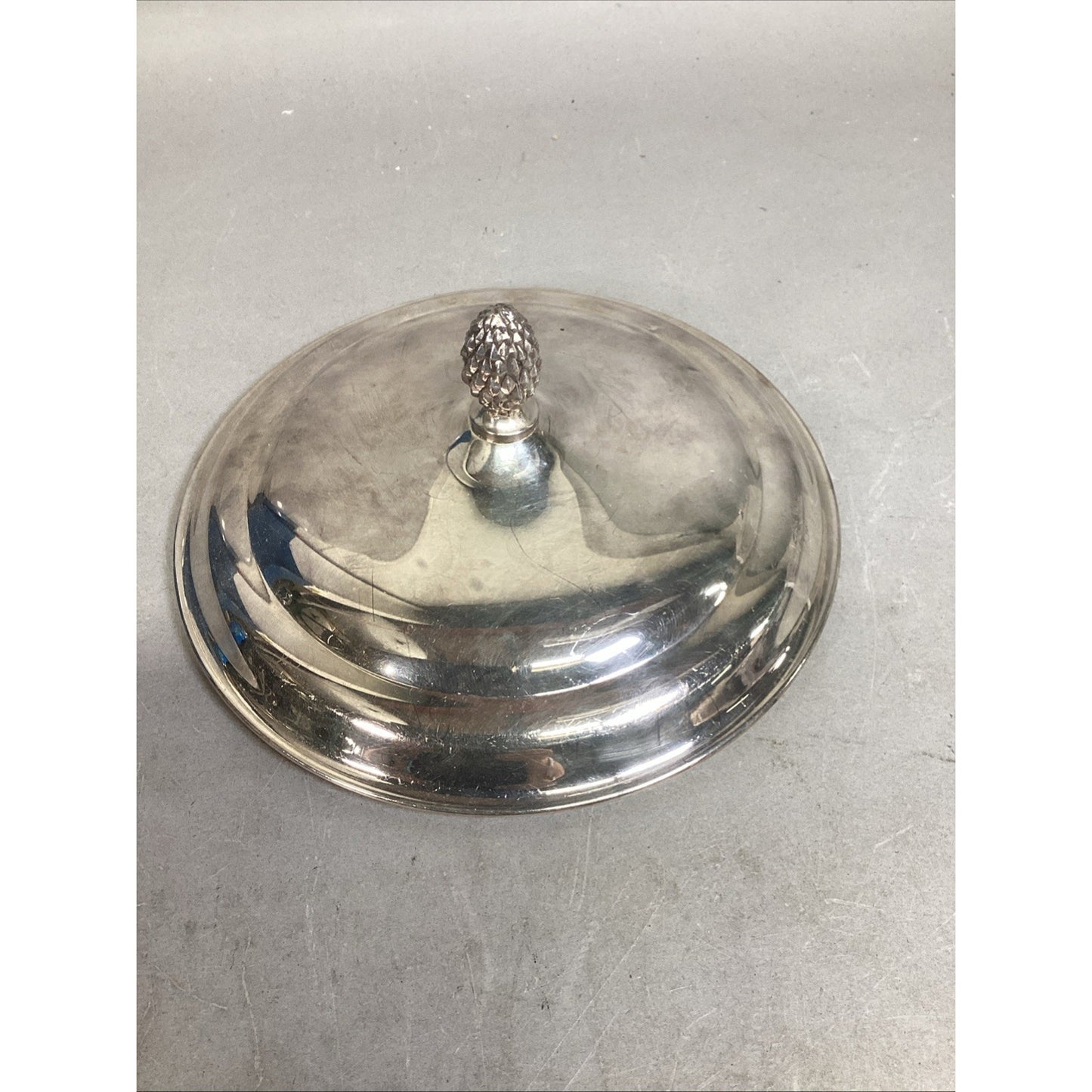 Sheffield Silver Co Pinecone Finial Serving Dish Replacement Lid 7.5"D