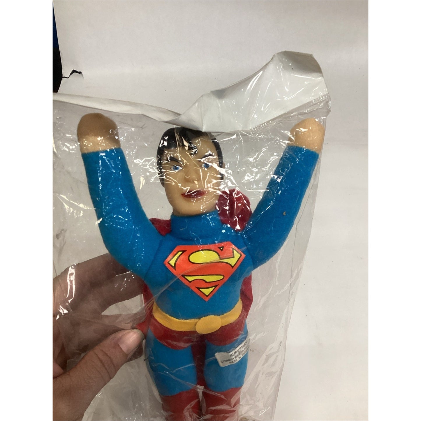 Rare Vintage 1991 DC Comics Plush Superman Figure W/ Soft Vinyl Head - NOS