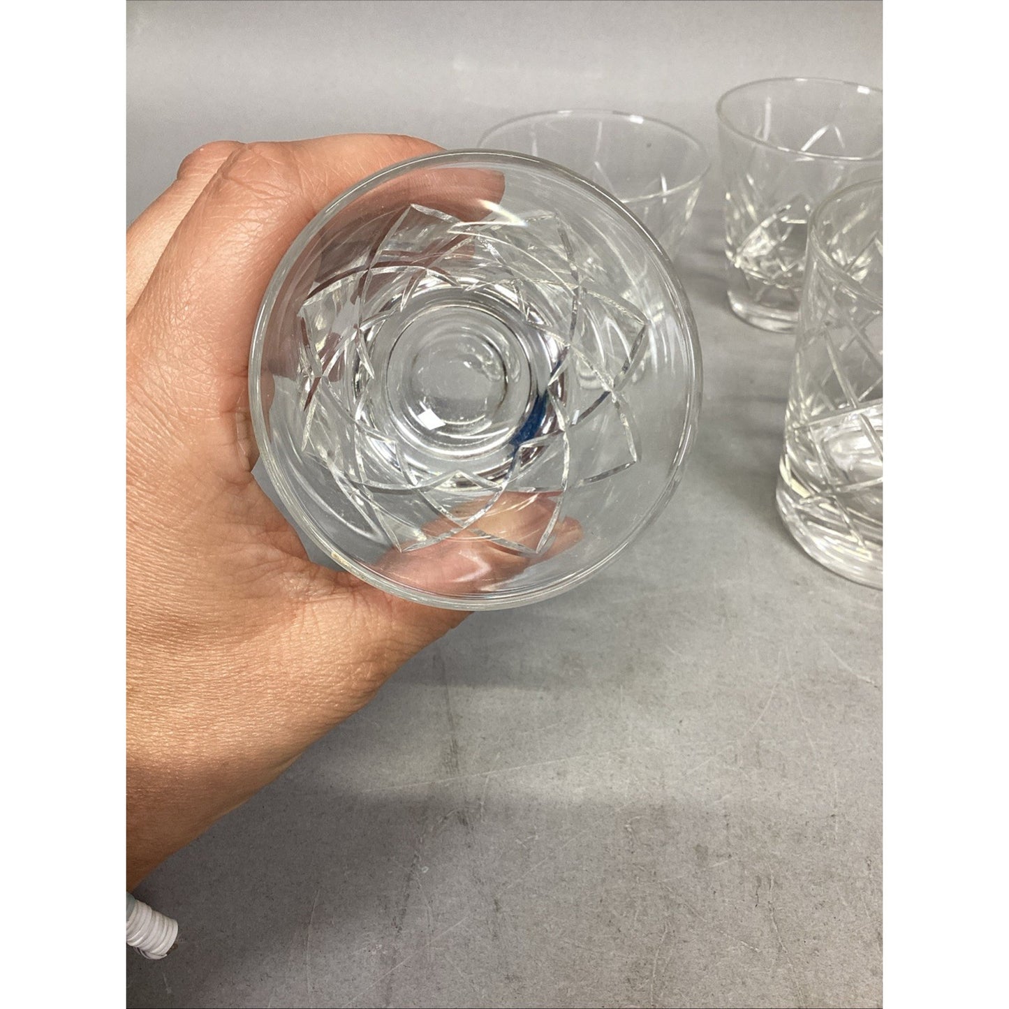 Webb Corbett Scotch / Old Fashioned Glasses Set Of 6 & 1 Glass Tumbler