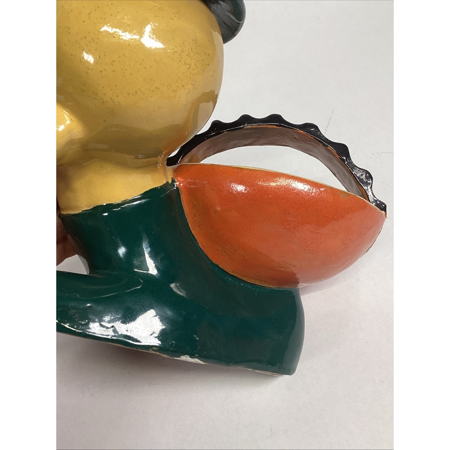 Whimsical Vintage Ceramic Minstrel Candy/Nut Dish Sculpture Figurine