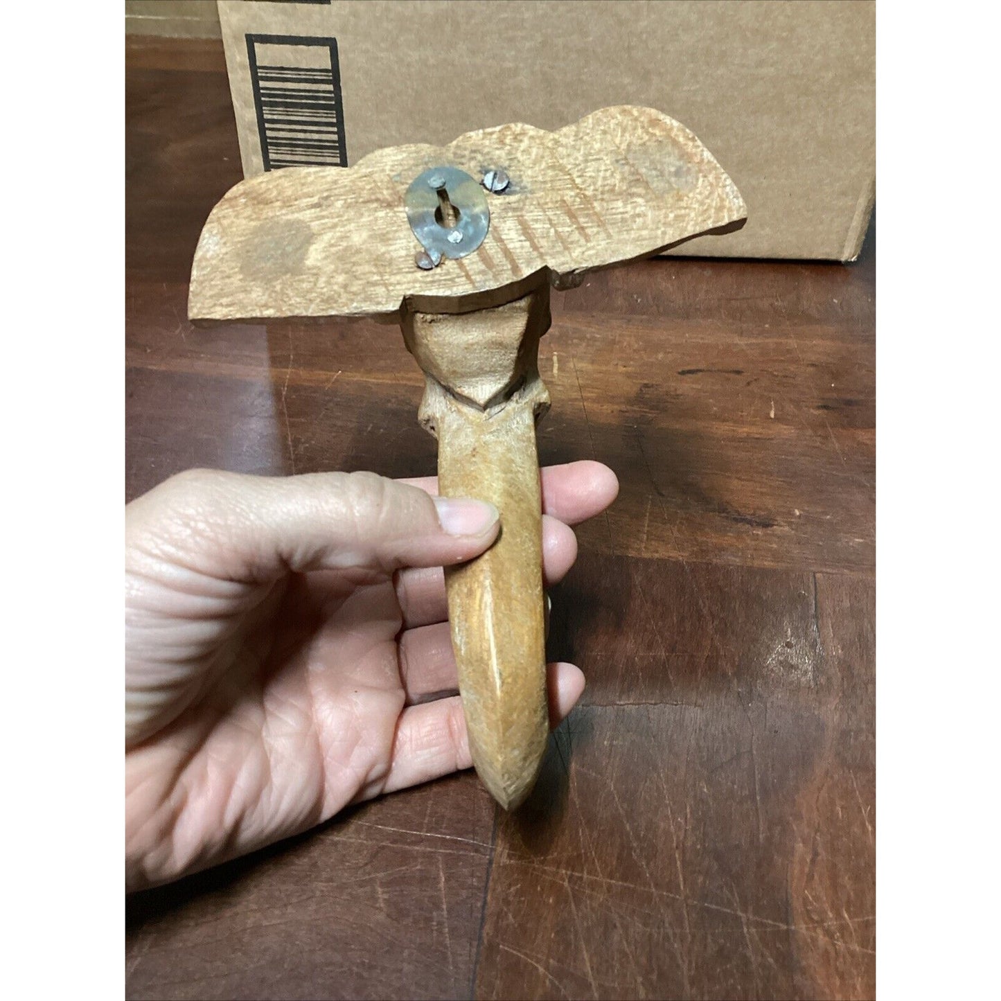 Kenya Elephant Soapstone Marble Figurine & Wooden Handcarved Elephant