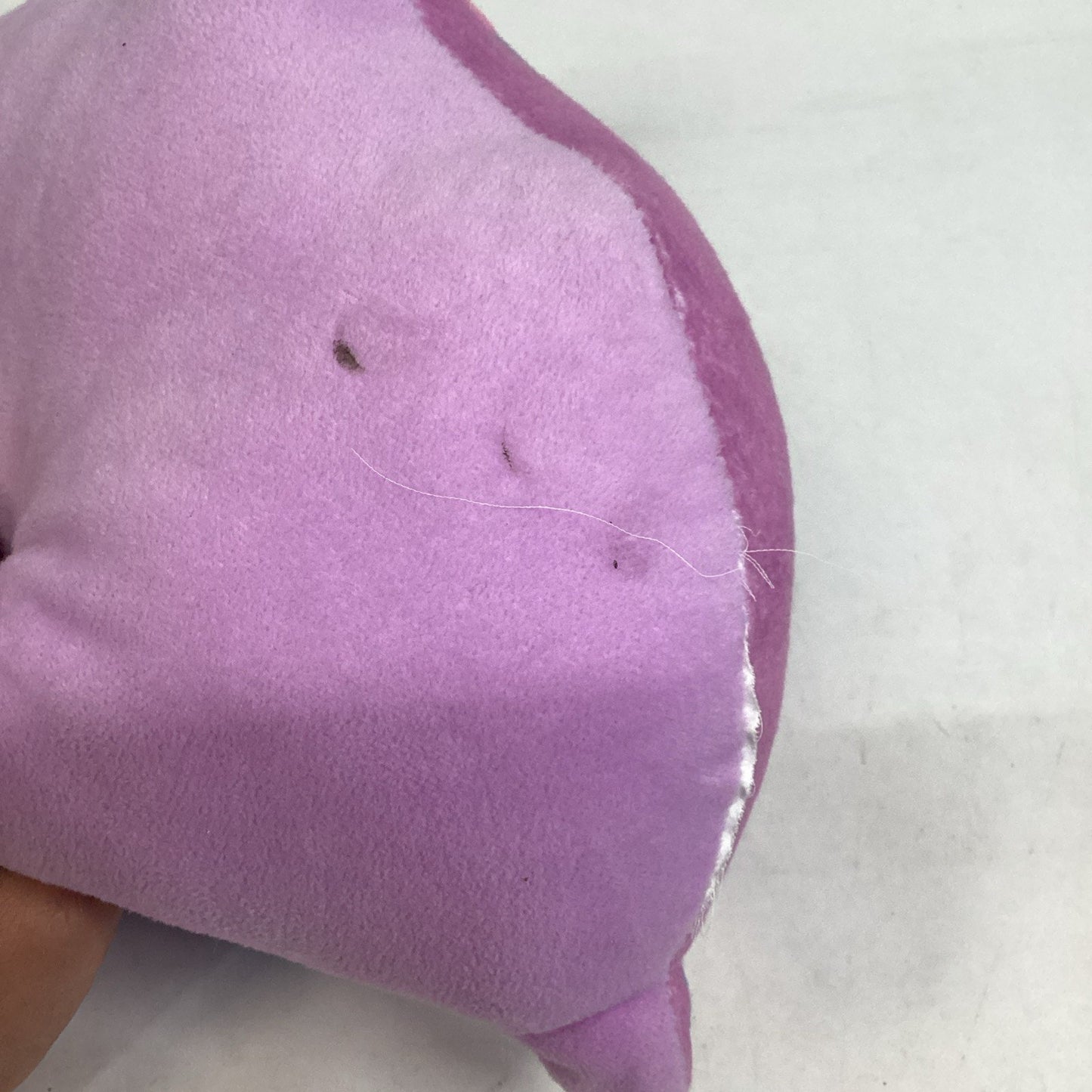 Purple Narwhal Unicorn Whale Rainbow Stuffed Animal Pillow Plush 17" Long