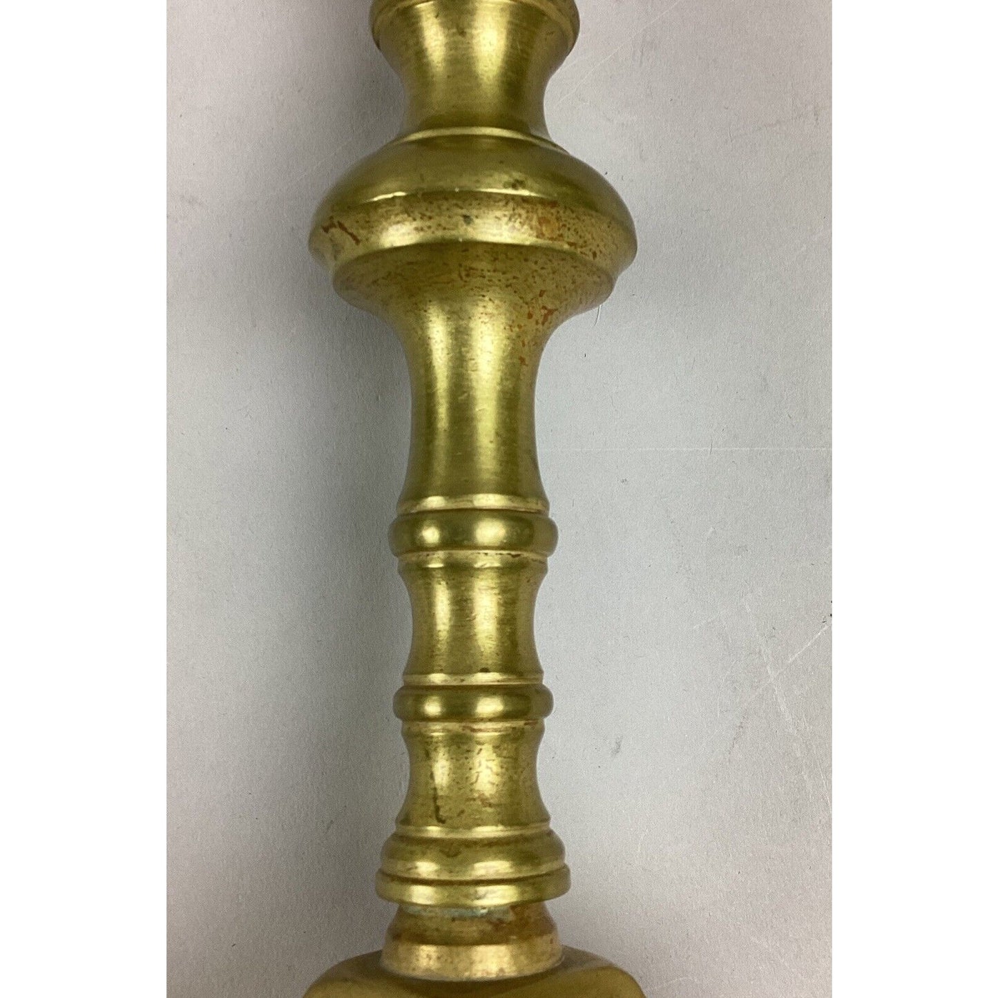 Pair Of Vintage Solid Brass Ornate Candle Stick Holders - 11 1/2”