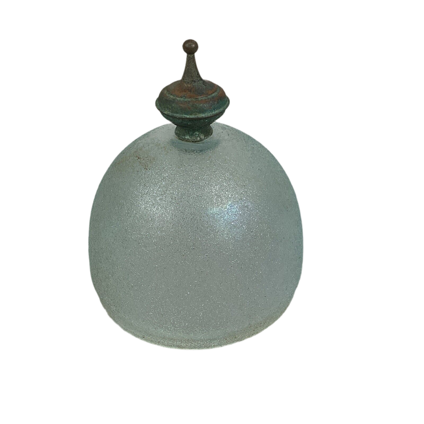 Vintage Frosted Crackled Glass Globe Lamp Shade