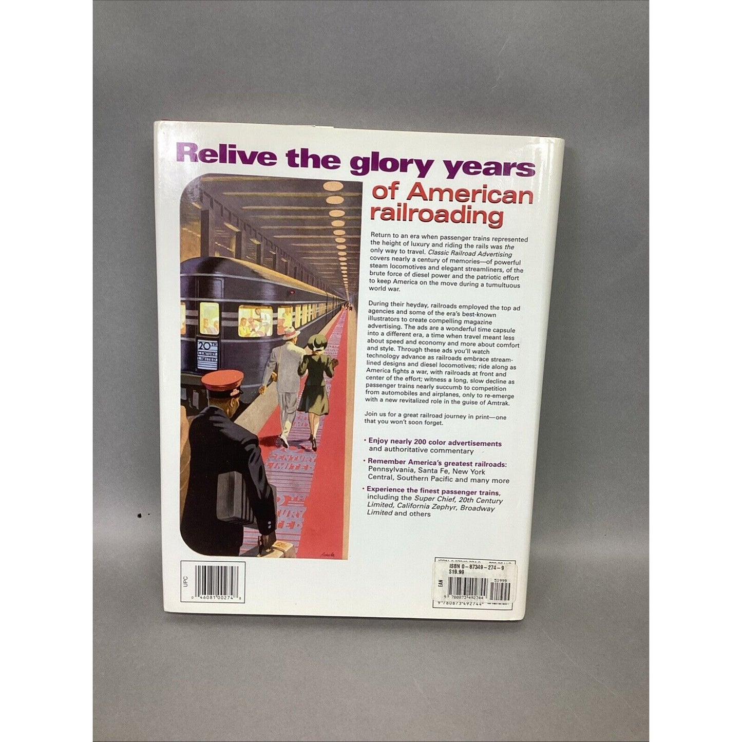 CLASSIC RAILROAD ADVERTISING - RIDING THE RAILS AGAIN - BY TAD BURNESS