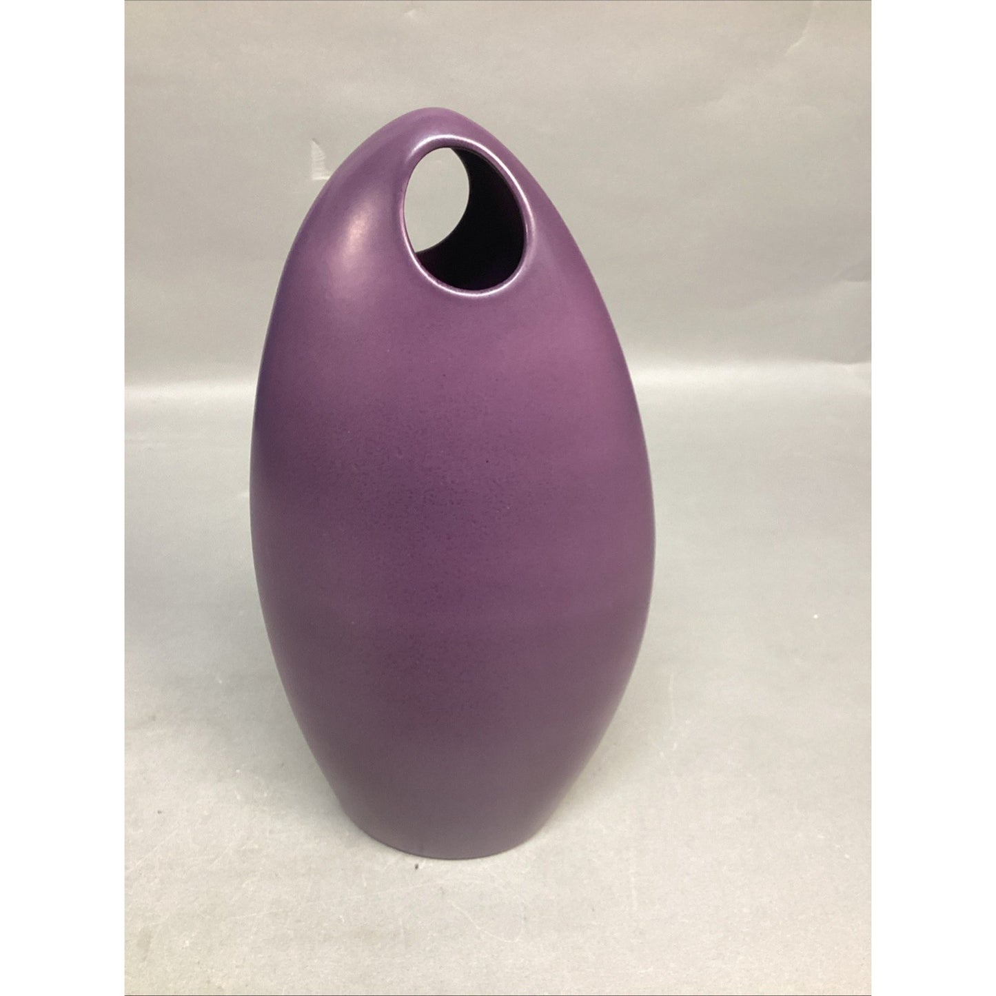 Vintage Amethyst Loop Vase - Made In Portugal - 12.5”H