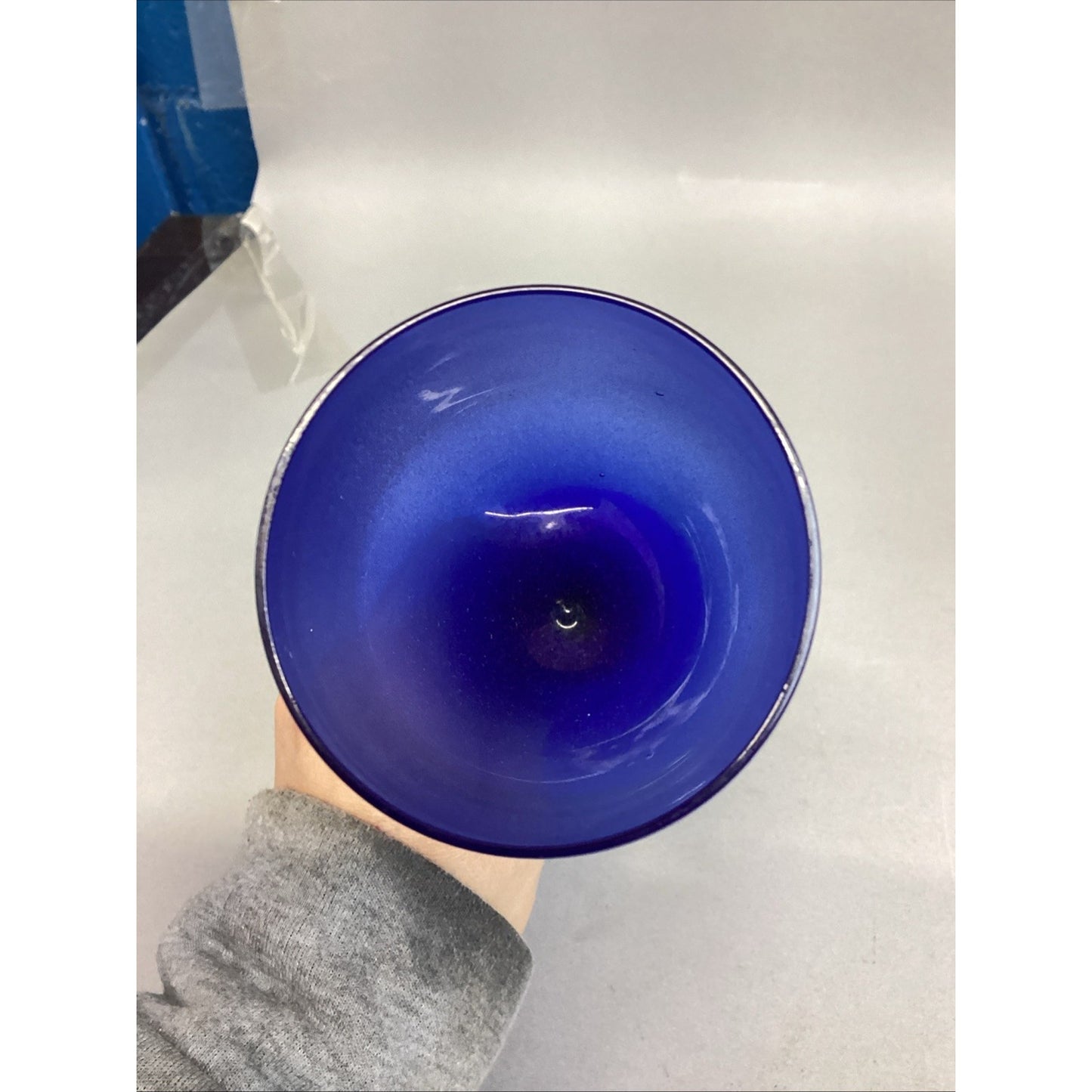 Vintage Set of 2 Cobalt Blue Champagne Glasses
