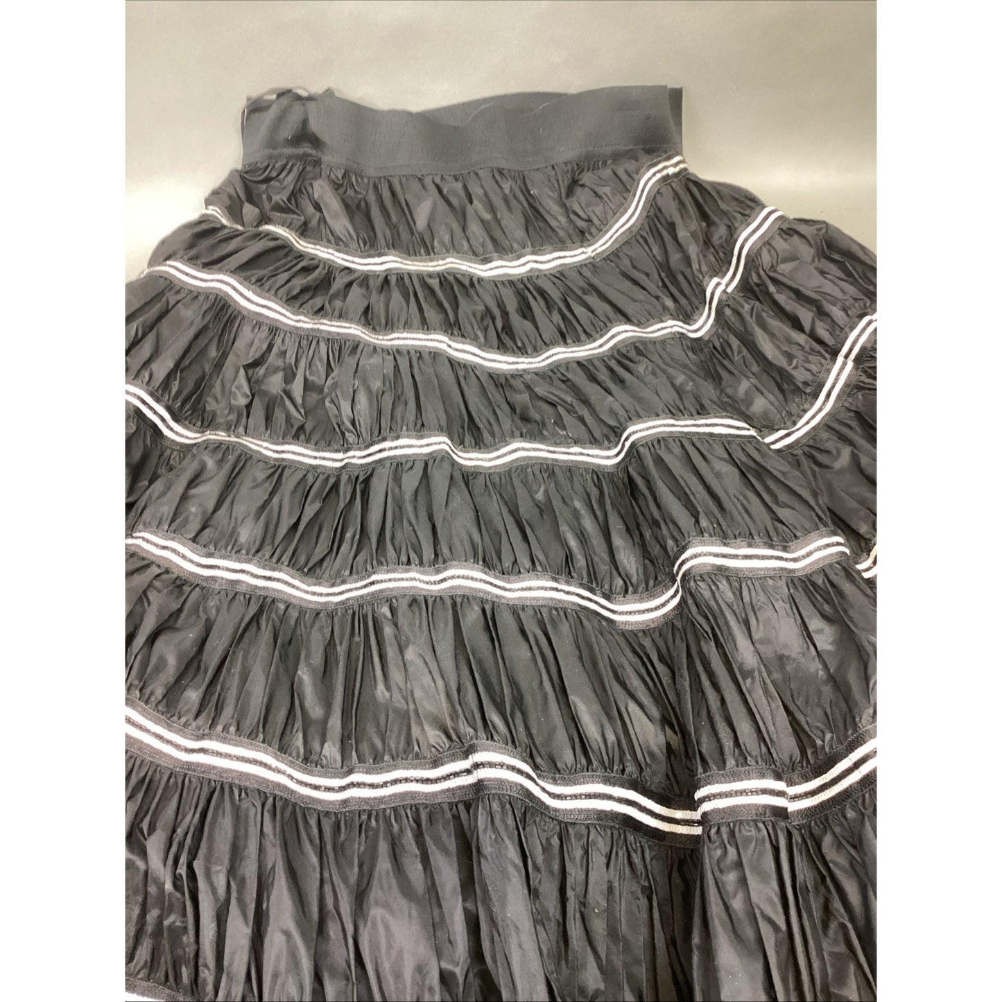 Jeanette Kastennerger 3 Layer Women’s Skirt -Black W/ White/Black Sequin Stripes