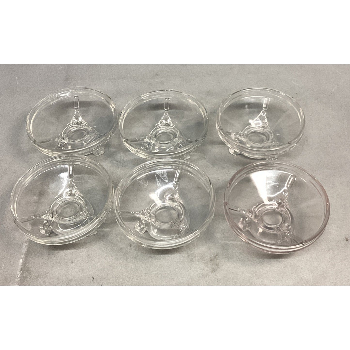 Set of 6 Hobbs Brockunier 1876 Viking/Bearded Man Pattern 4" x 2" Bowls