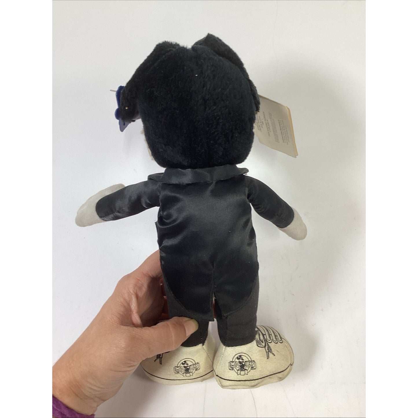 Disney 10” Mickey Mouse Tagged 60th Anniversary Black Tuxedo Plush Applause NOS