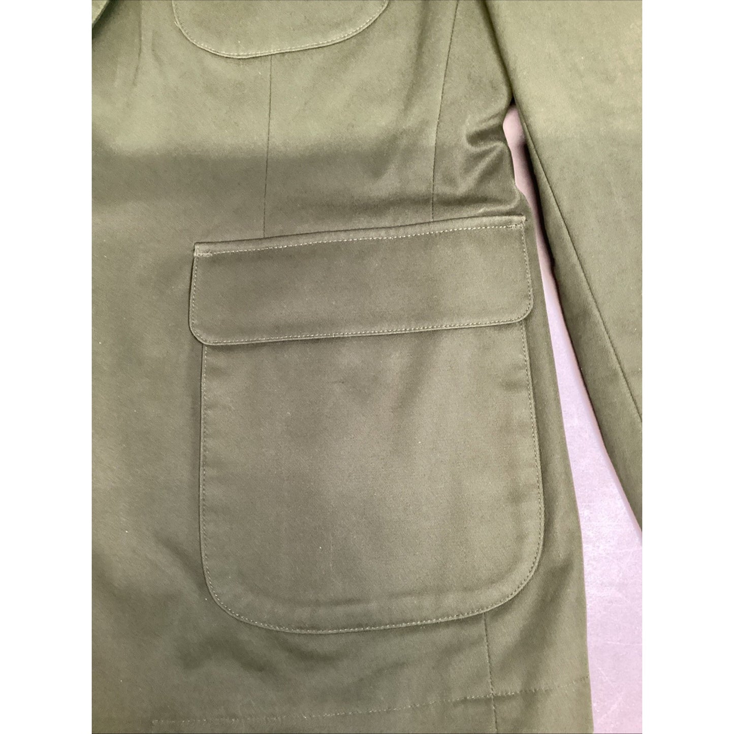 J. Crew Men’s Dark Green 1 Button Blazer - 7 Pockets - Large - NWT