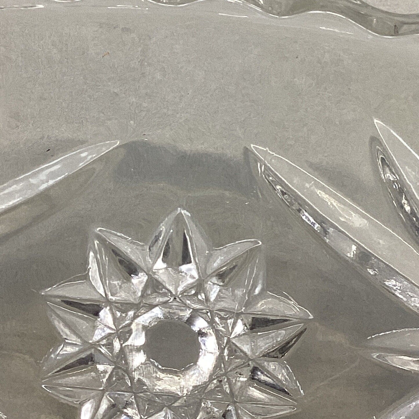 Set Of 2 Vintage Anchor Hocking Star Of David Glass Salad Fruit Bowl