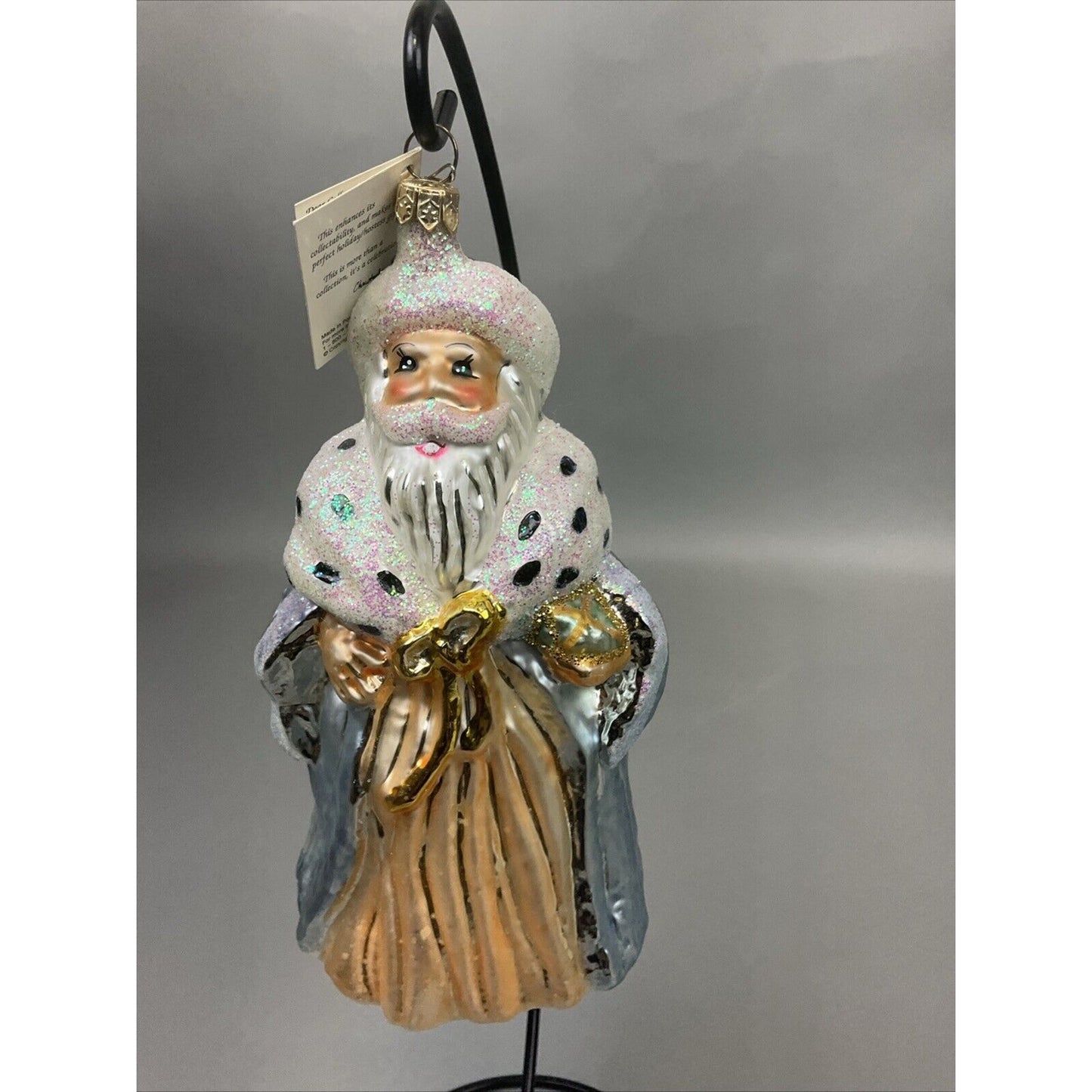 Radko “Highland Eleven” + “Winter Dream Santa” Christmas Ornaments / Damaged