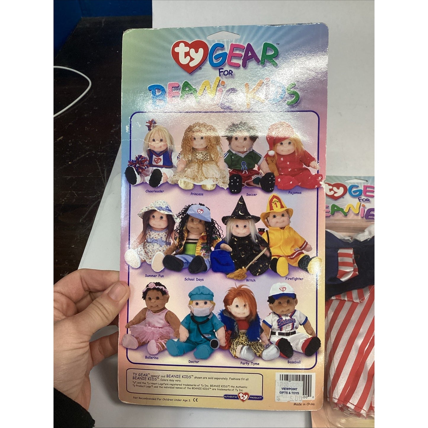 Lot of 2 Ty Gear For Beanie Kids - Cheerleader & Uncle Sam - New