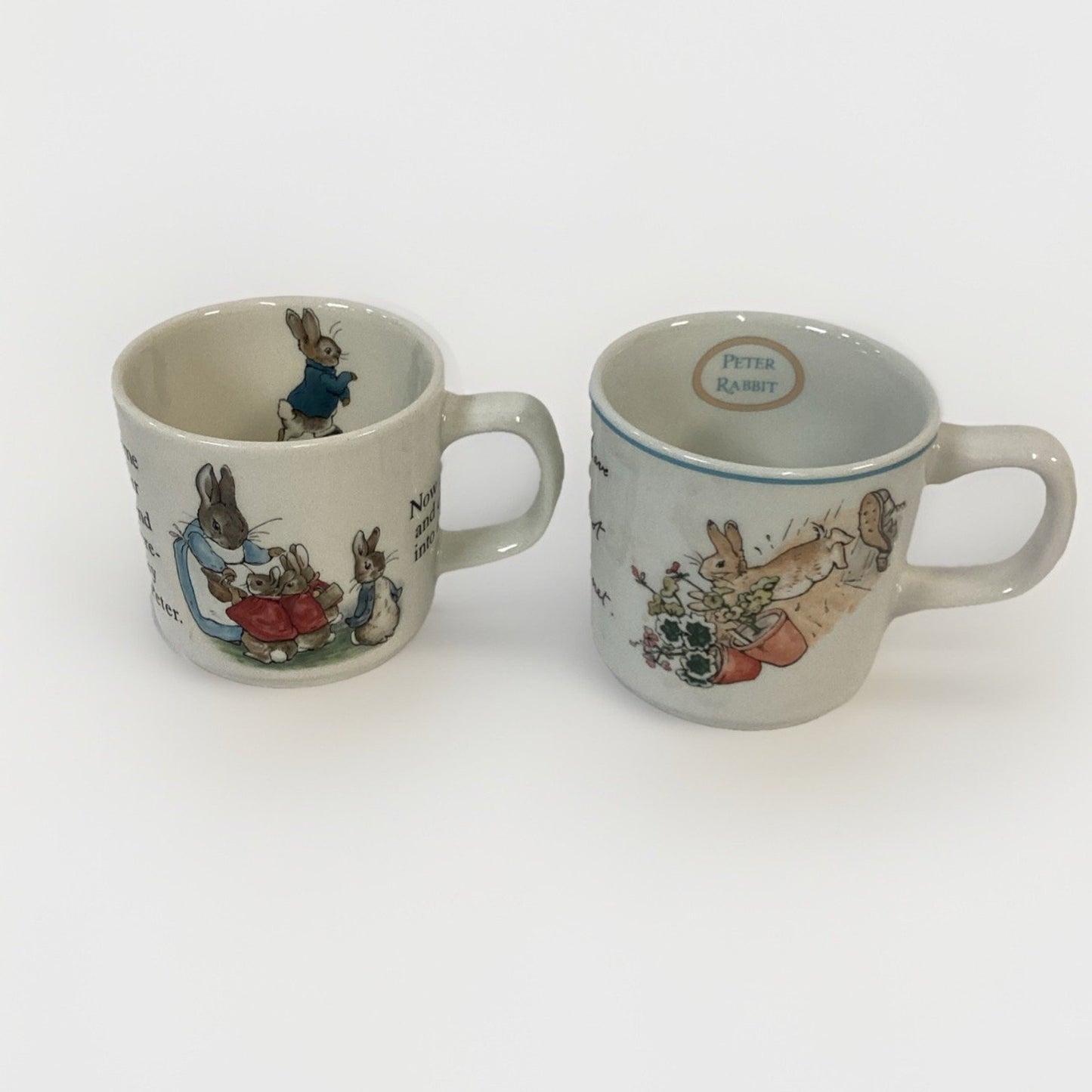 Lot of 2 Wedgwood Peter Rabbit Vintage Mugs