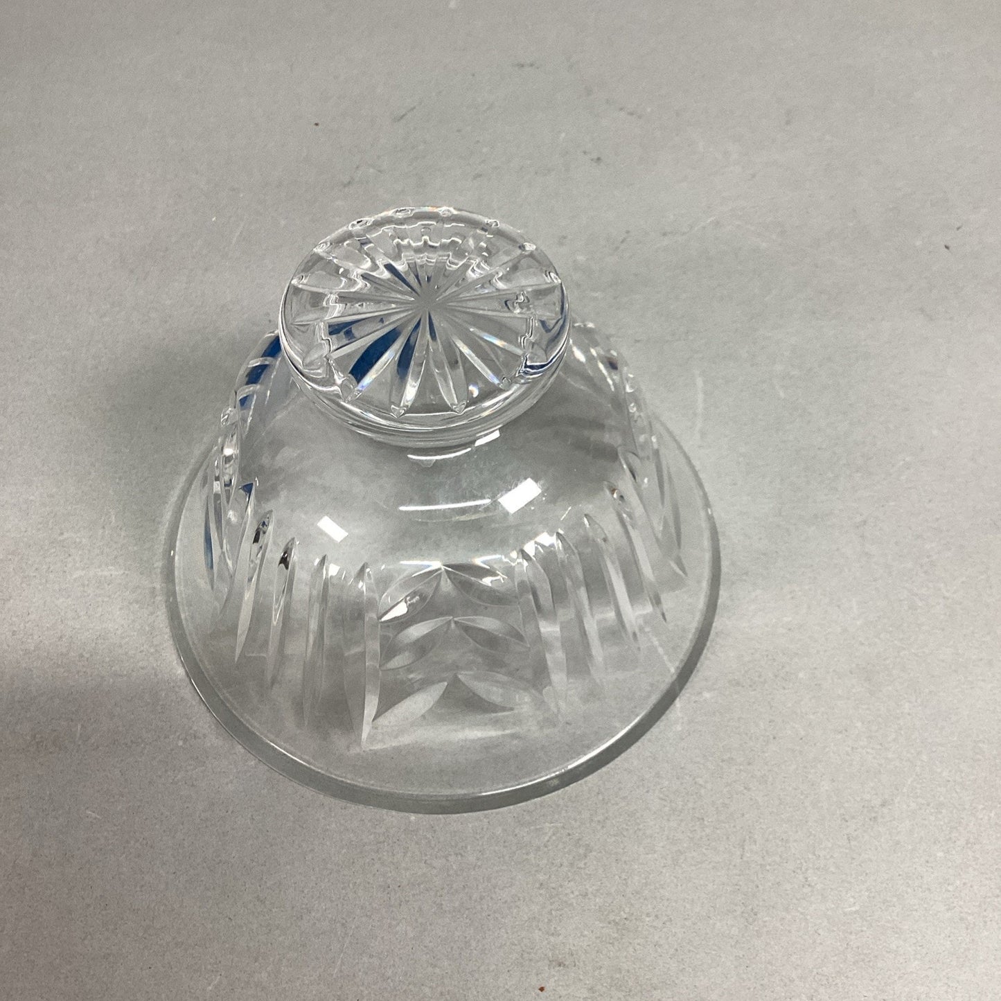 Vintage Cut Glass Crystal Candy Dish - 4”Hx6”D