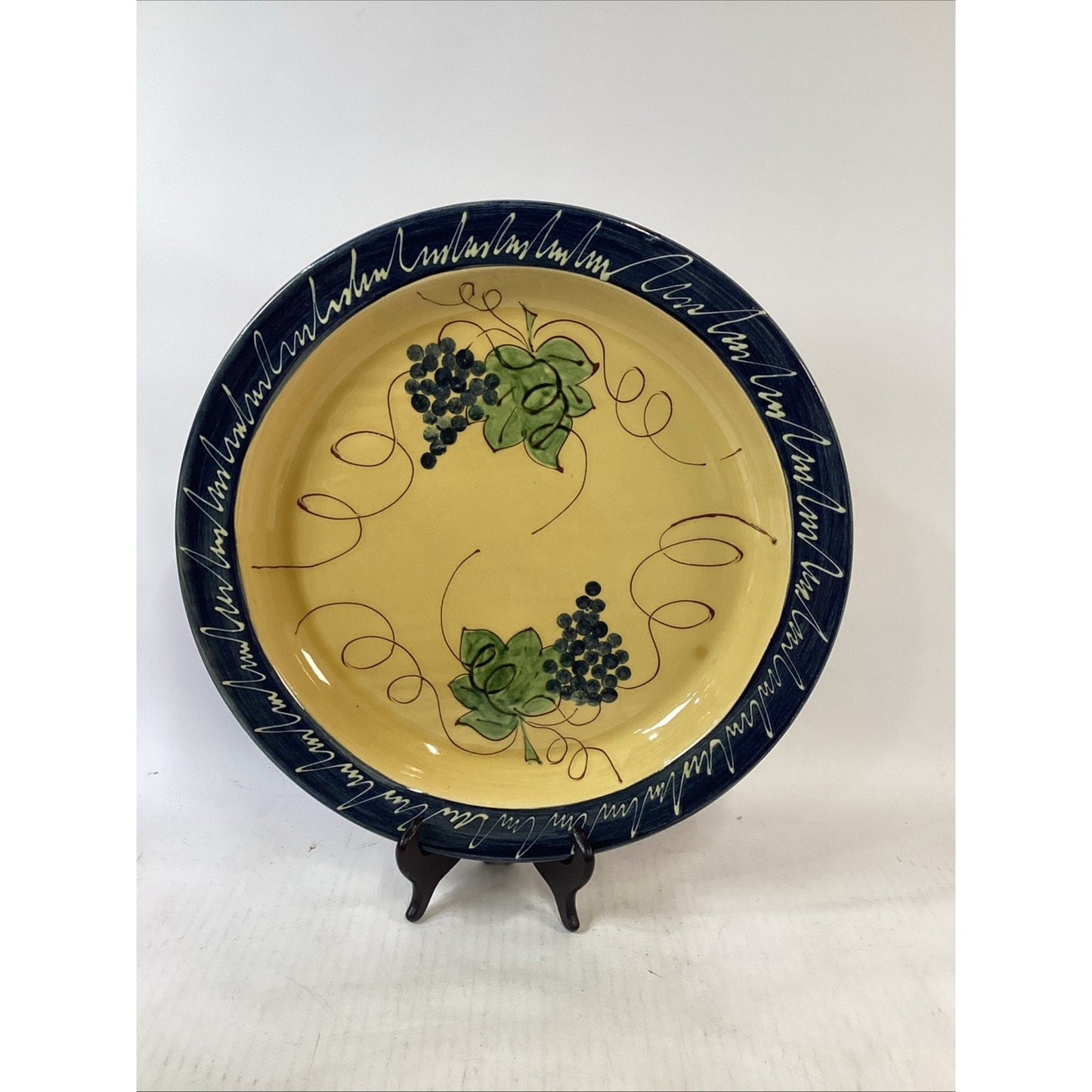 Vintage French Grapevine Dinner Platter - 16”D