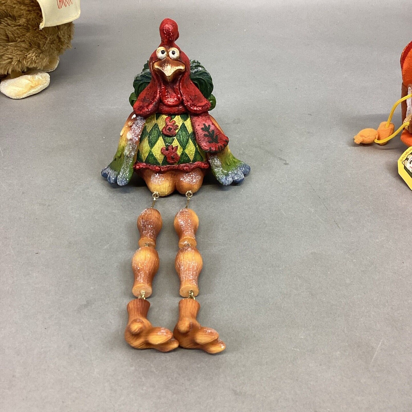 Lot Of 9 Turkey Thanksgiving Decor - Plaque, Shelf Sitter, 2 Puppets, 2 Plushes