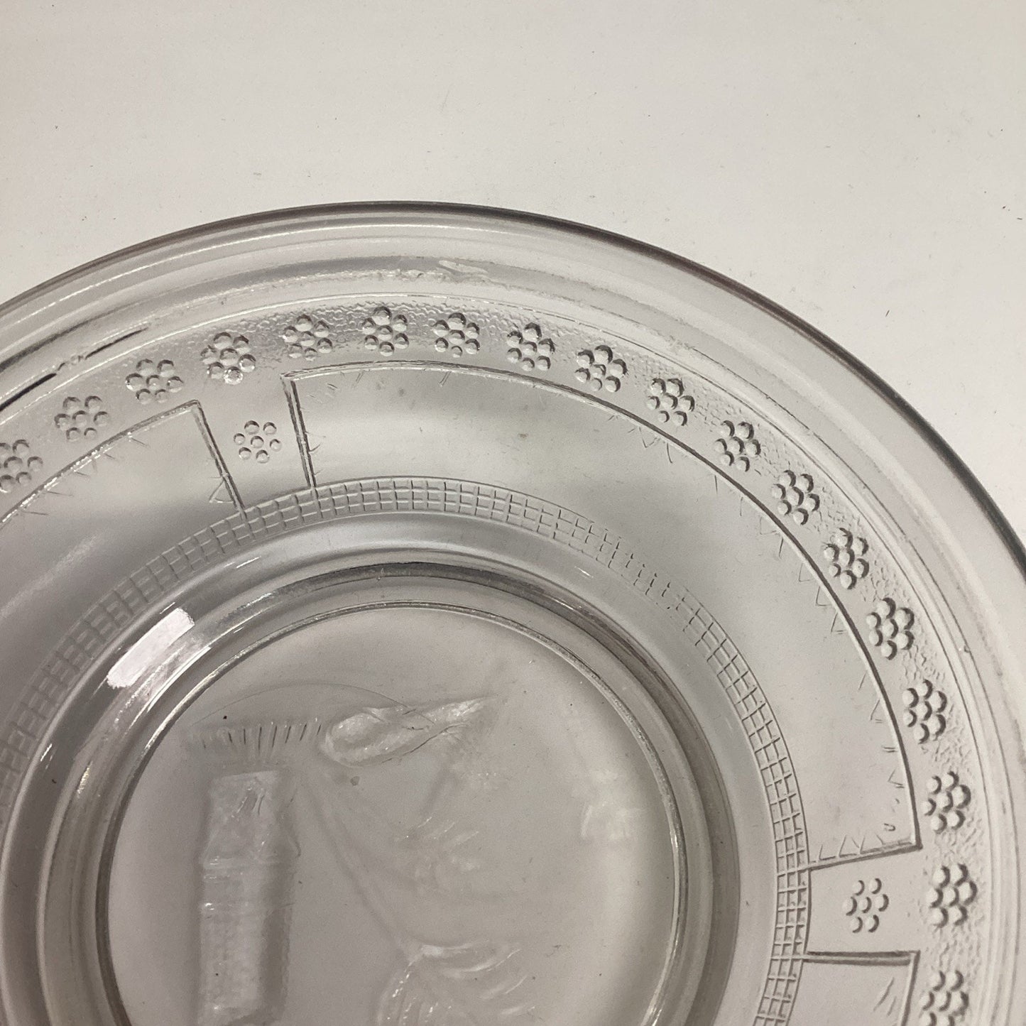 Antique 1880’s Egyptian Pattern Pressed Glass Soup or Cereal Bowls