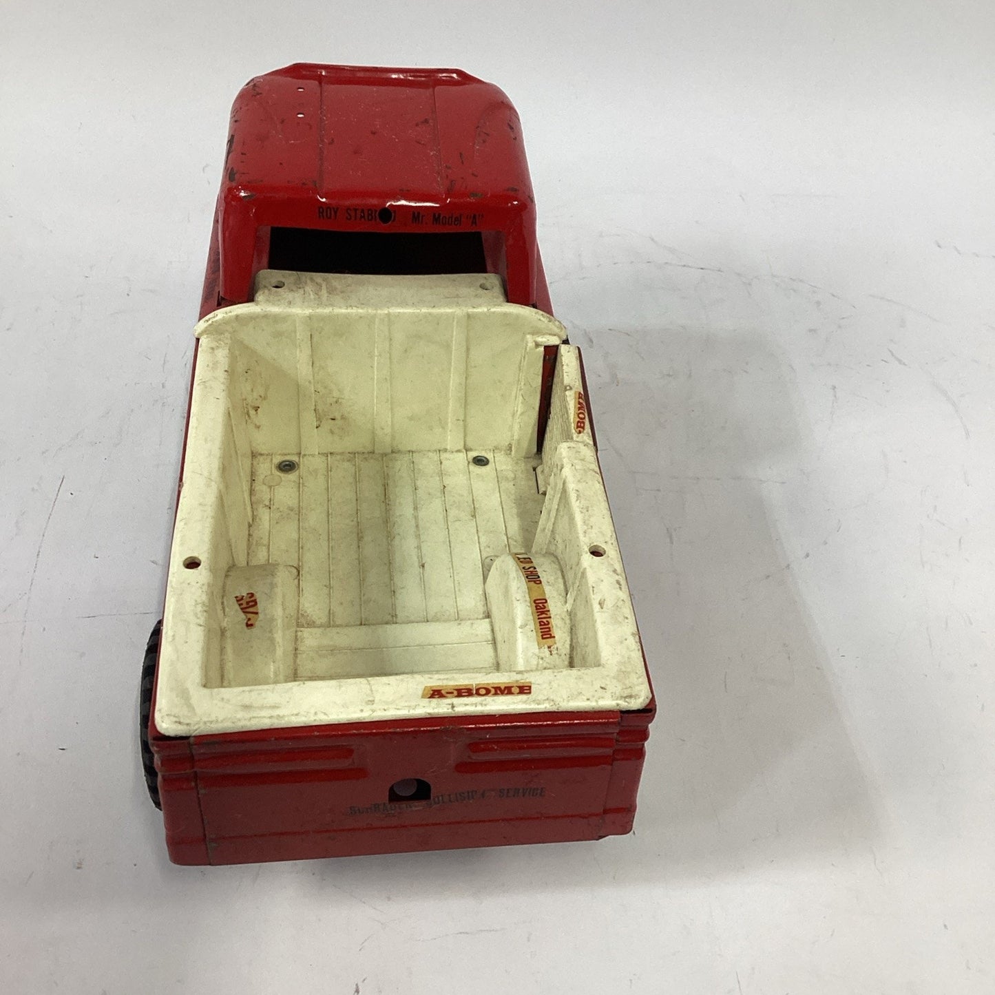 Vintage Structo Red Pick-Up Truck Pressed Steel