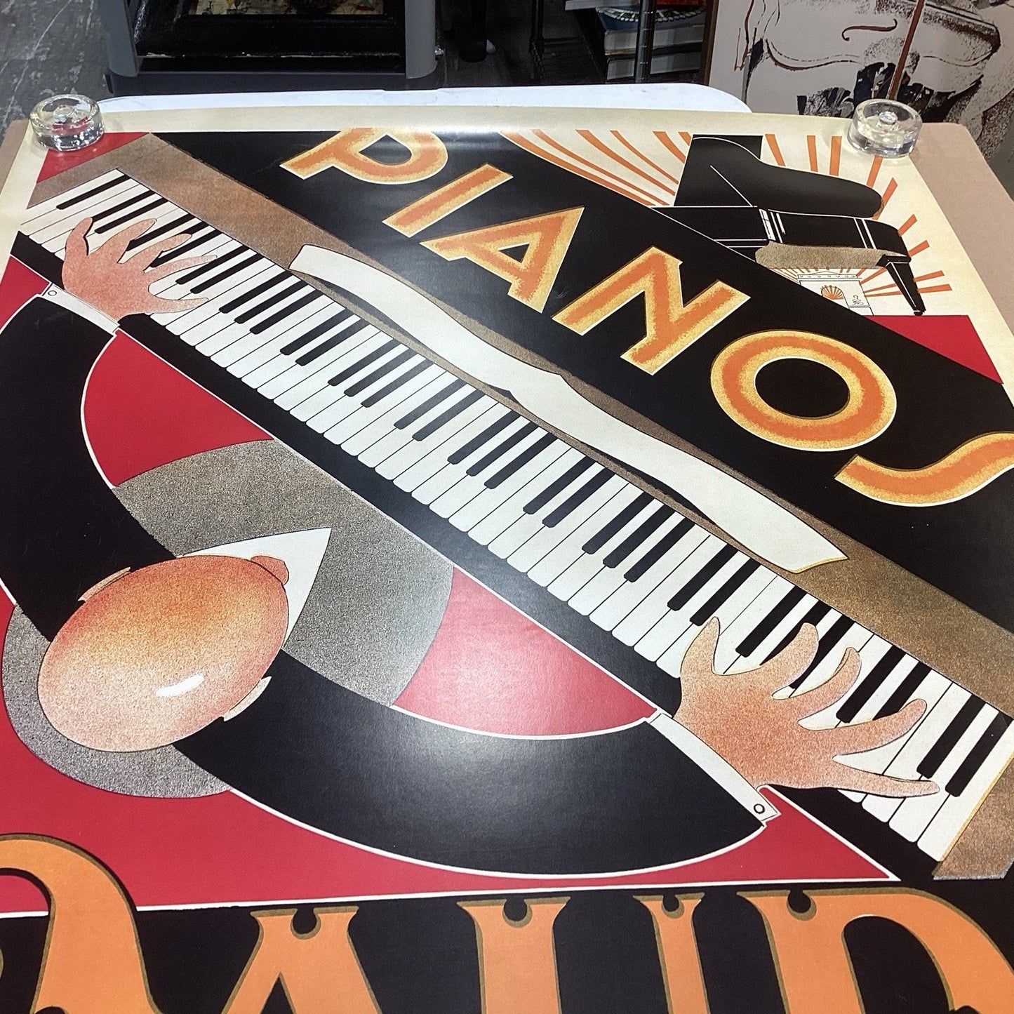1998 Bruce Teleky #625 - Pianos Daude Poster Print - 48.5x36”